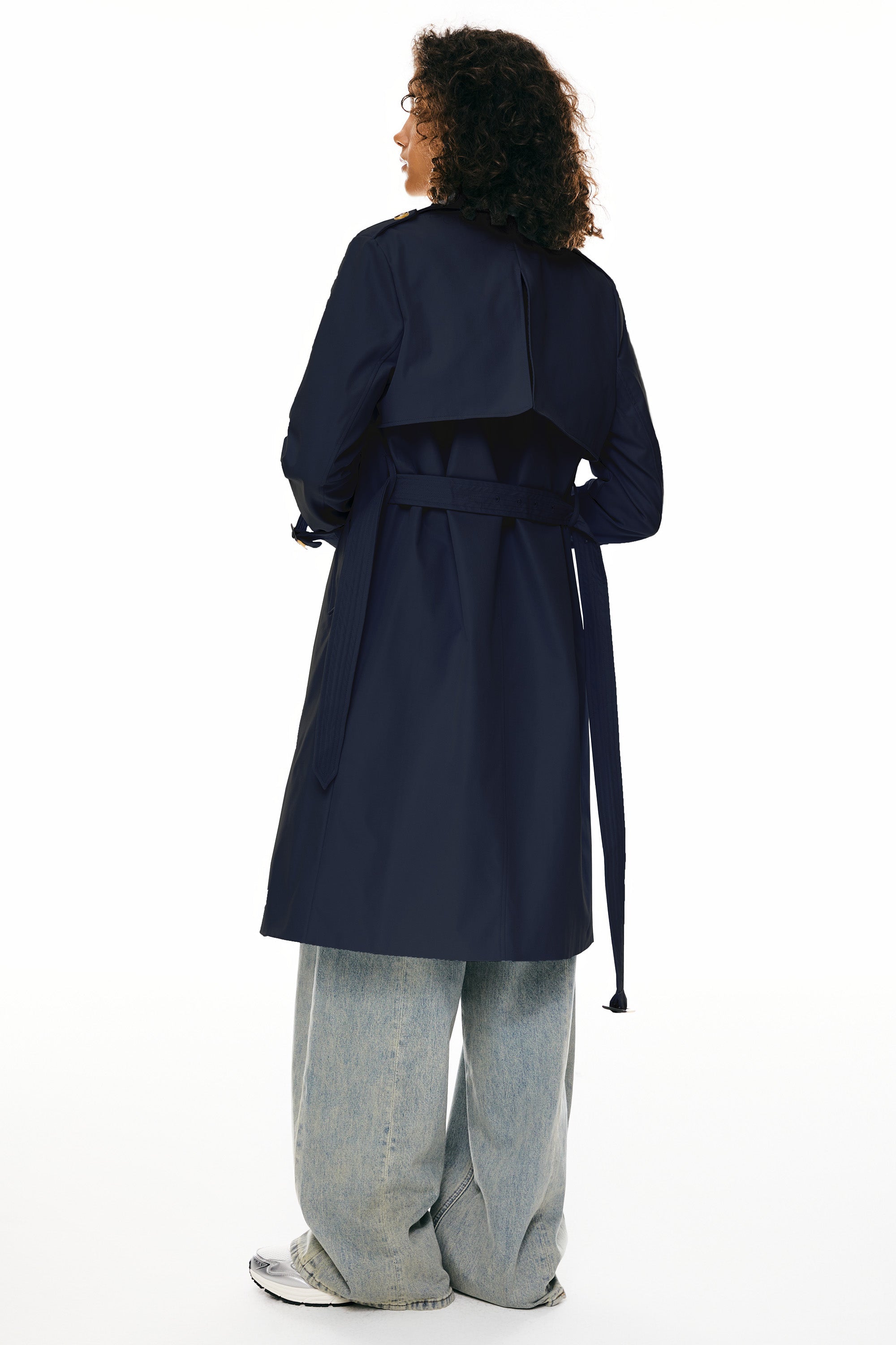 Hudson Belted Trench Coat Frosted Almond – Trench Coats | FormaLuxe