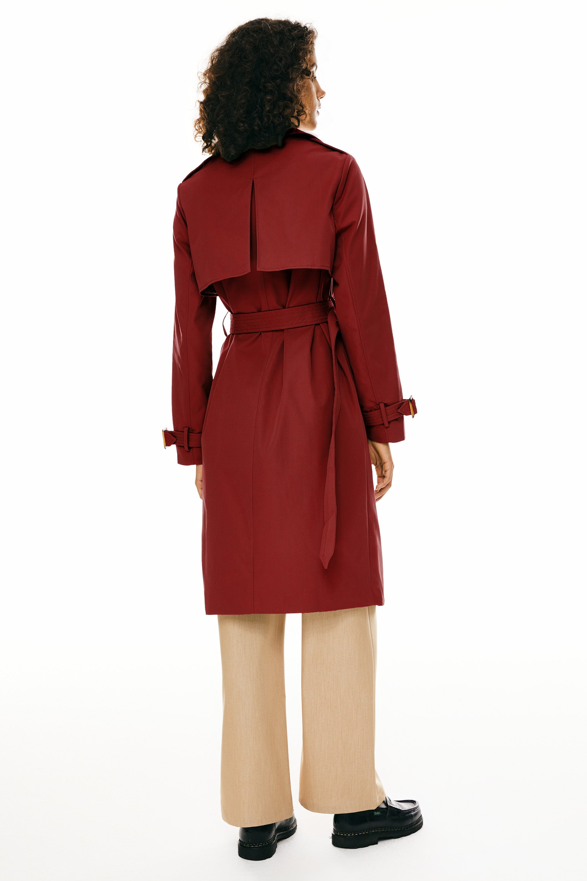 Hudson Belted Trench Coat Frosted Almond – Trench Coats | FormaLuxe