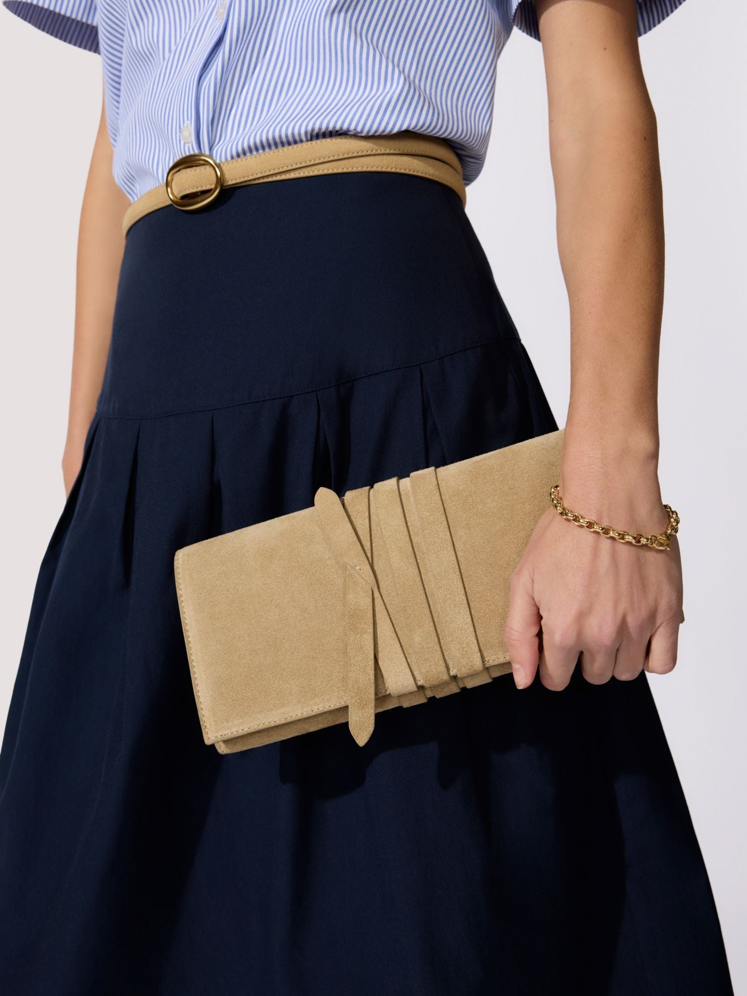 The Bridle Suede Pochette Clutch – Accessories | FormaLuxe