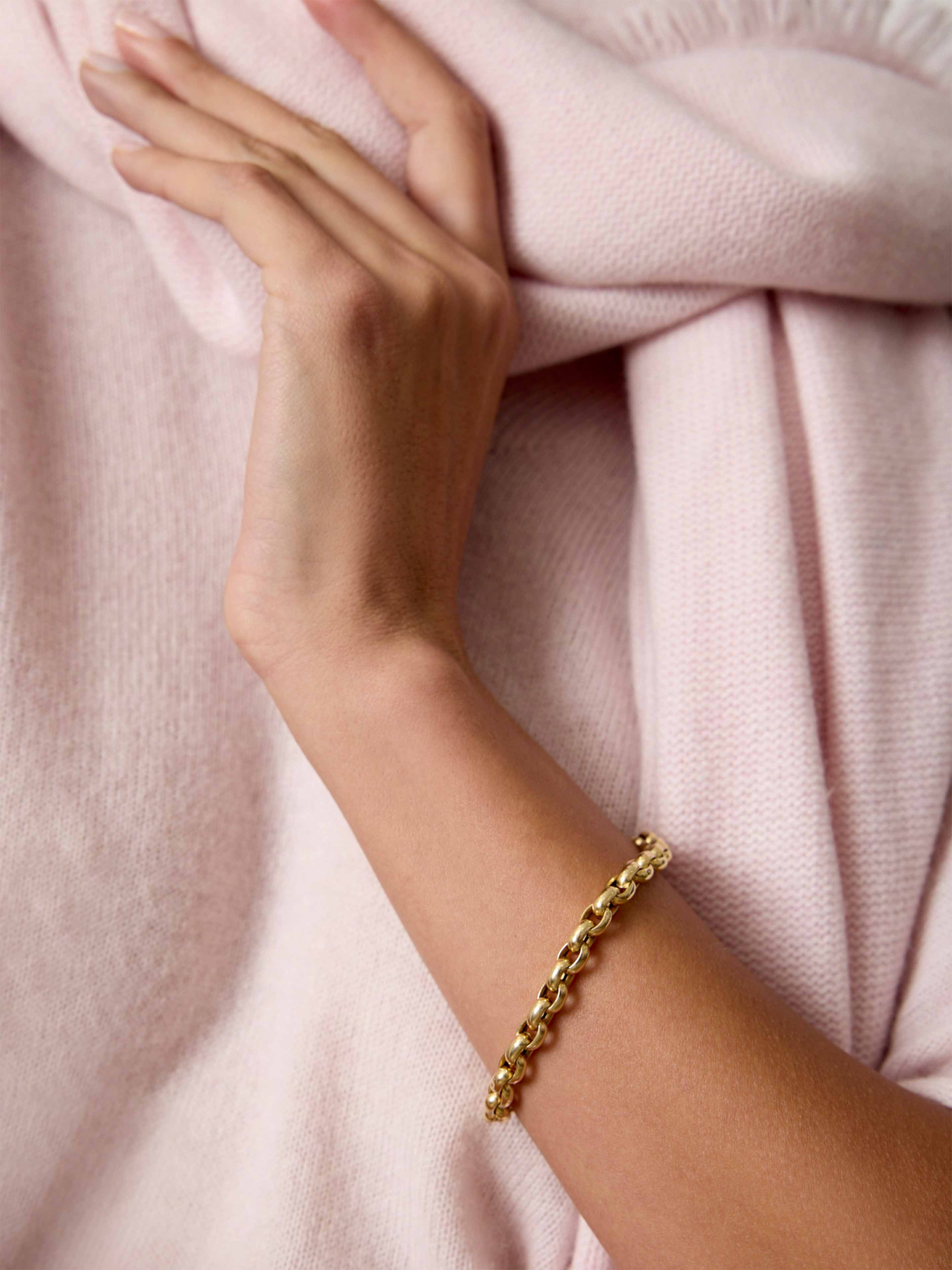 Icons Yellow Gold Rolo Link Bracelet – Fine Jewelry | FormaLuxe
