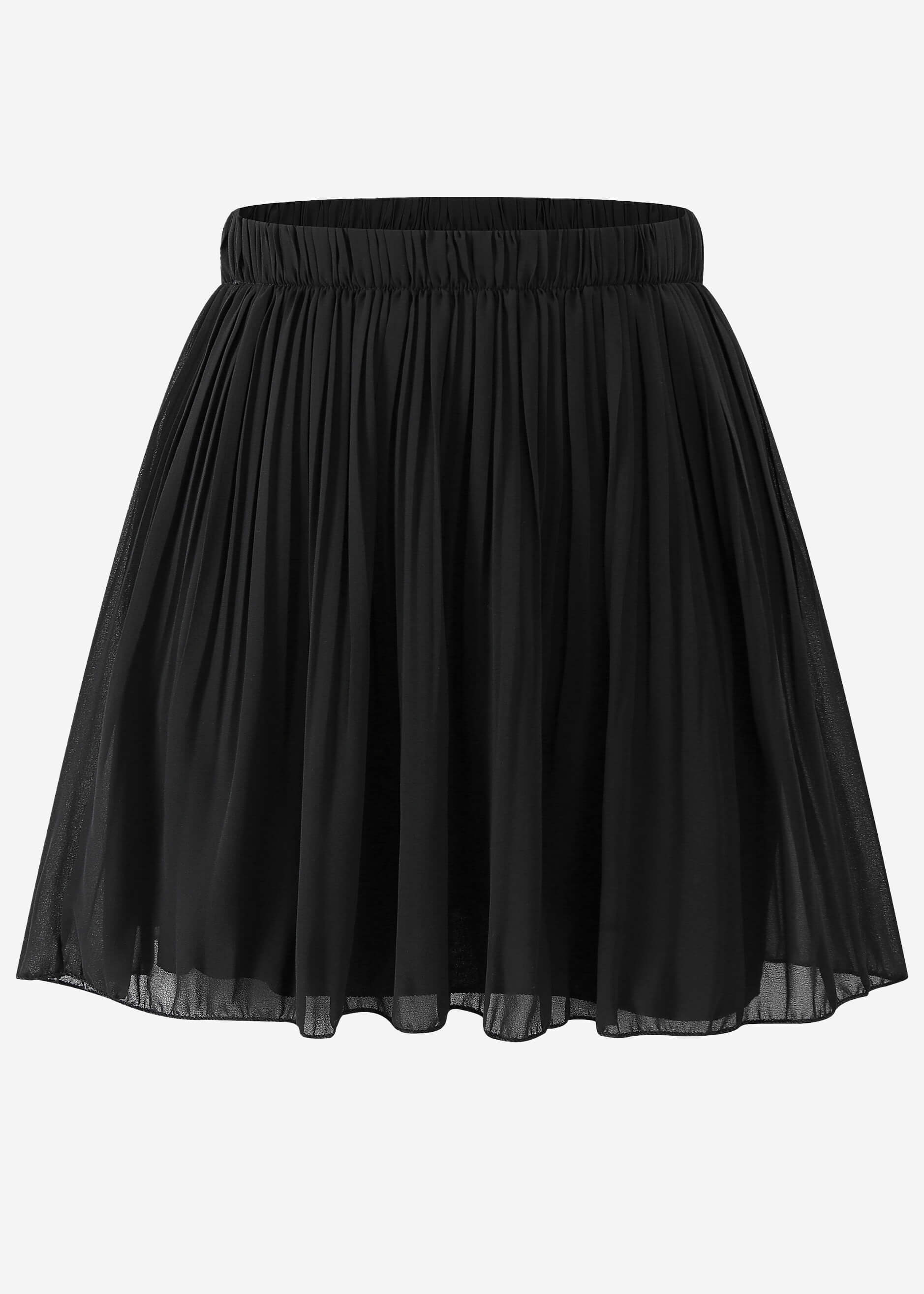 Plissée-Rock aus Chiffon, schwarz – Bekleidung > Röcke | FormaLuxe