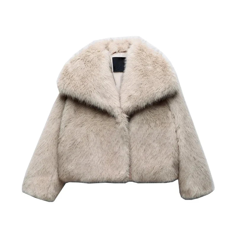 Anouk - Luxe Fluffy Jas Beige – Cosy Fall Vibes | FormaLuxe