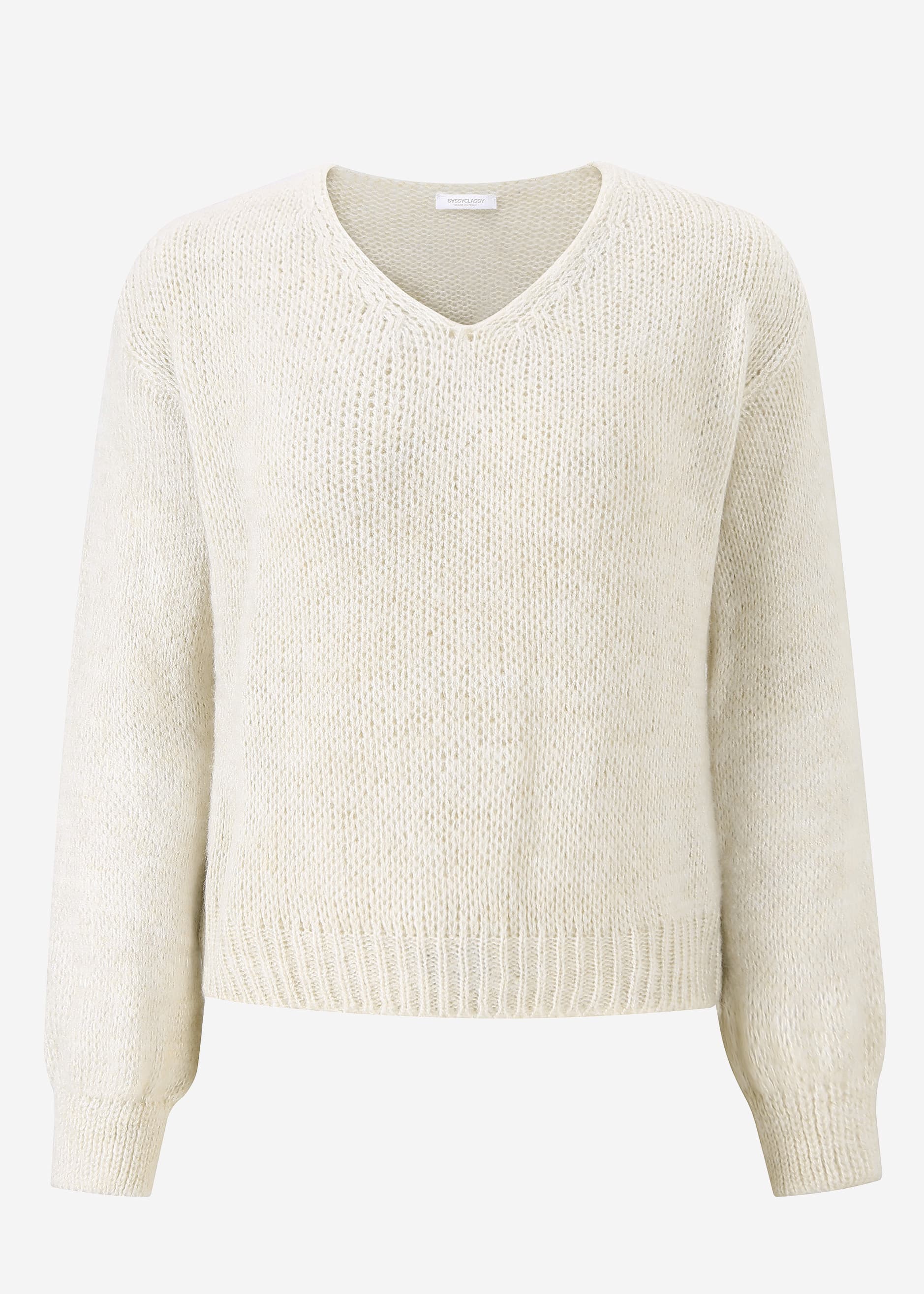 Pullover mit V-Ausschnitt - beige – Bekleidung > Pullover | FormaLuxe