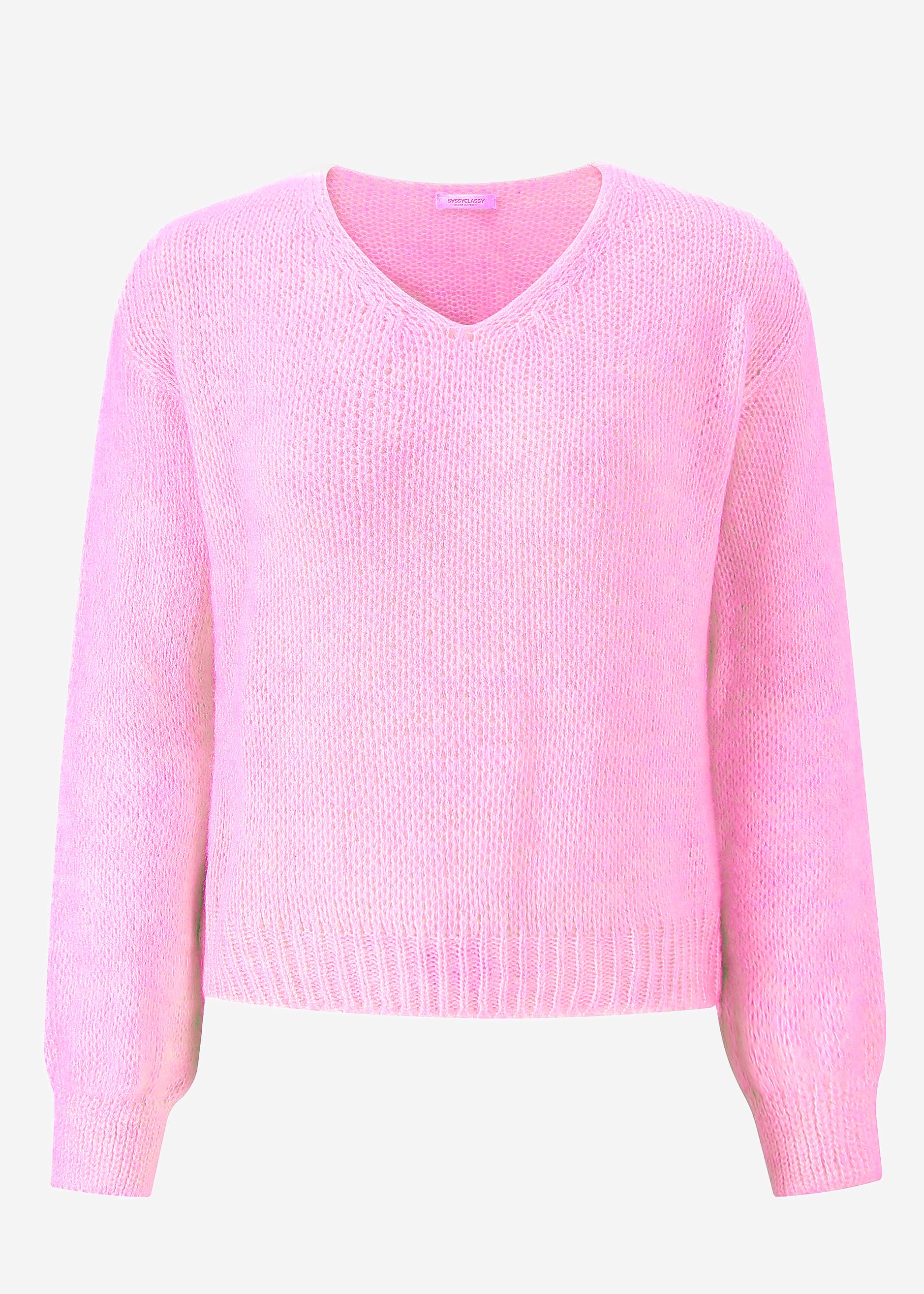Pullover mit V-Ausschnitt - rosa – Bekleidung > Pullover | FormaLuxe