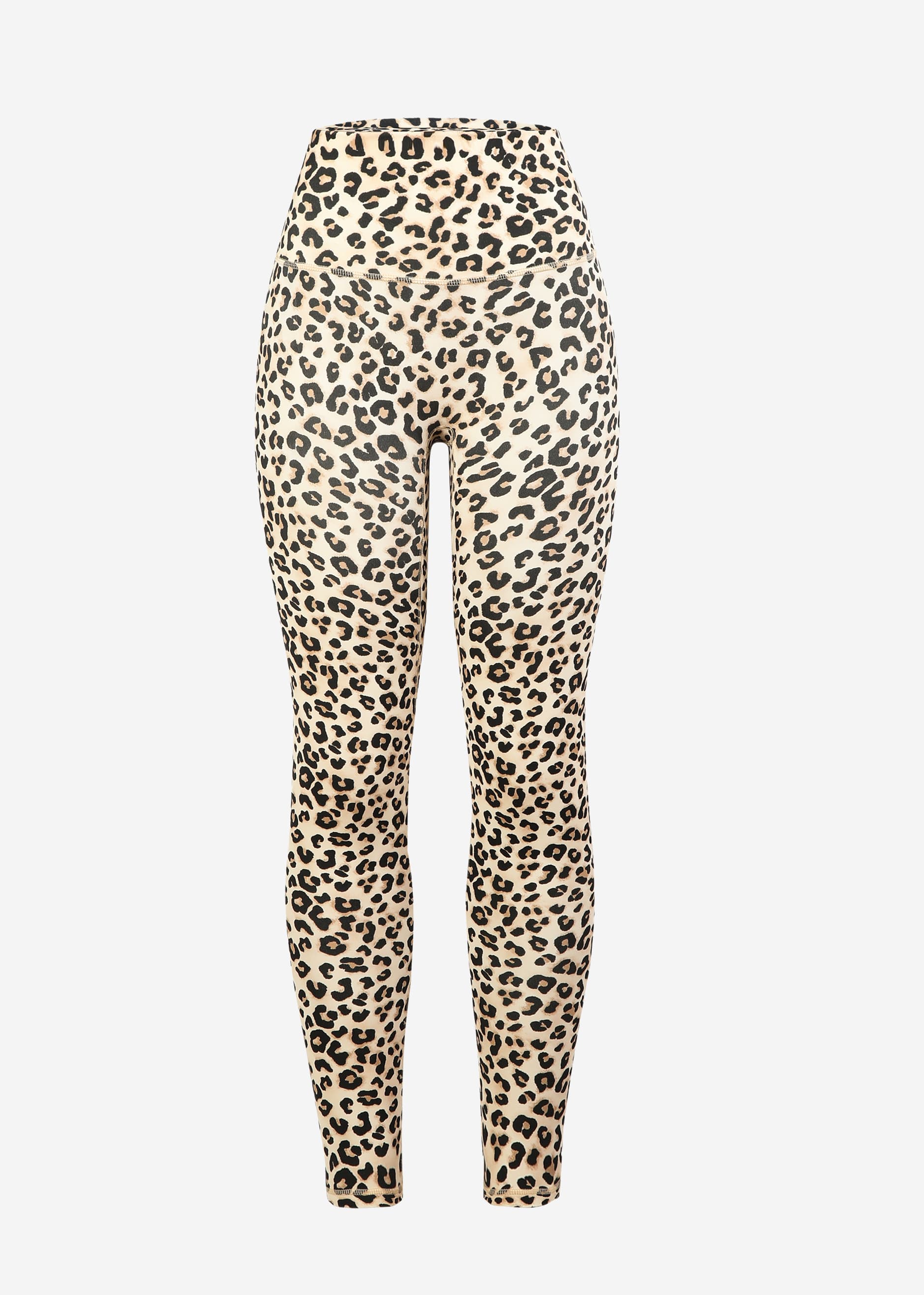 High Waist Sportleggings mit Leo-Print - beige – Bekleidung > Sportbekleidung > Sport-Leggings | FormaLuxe