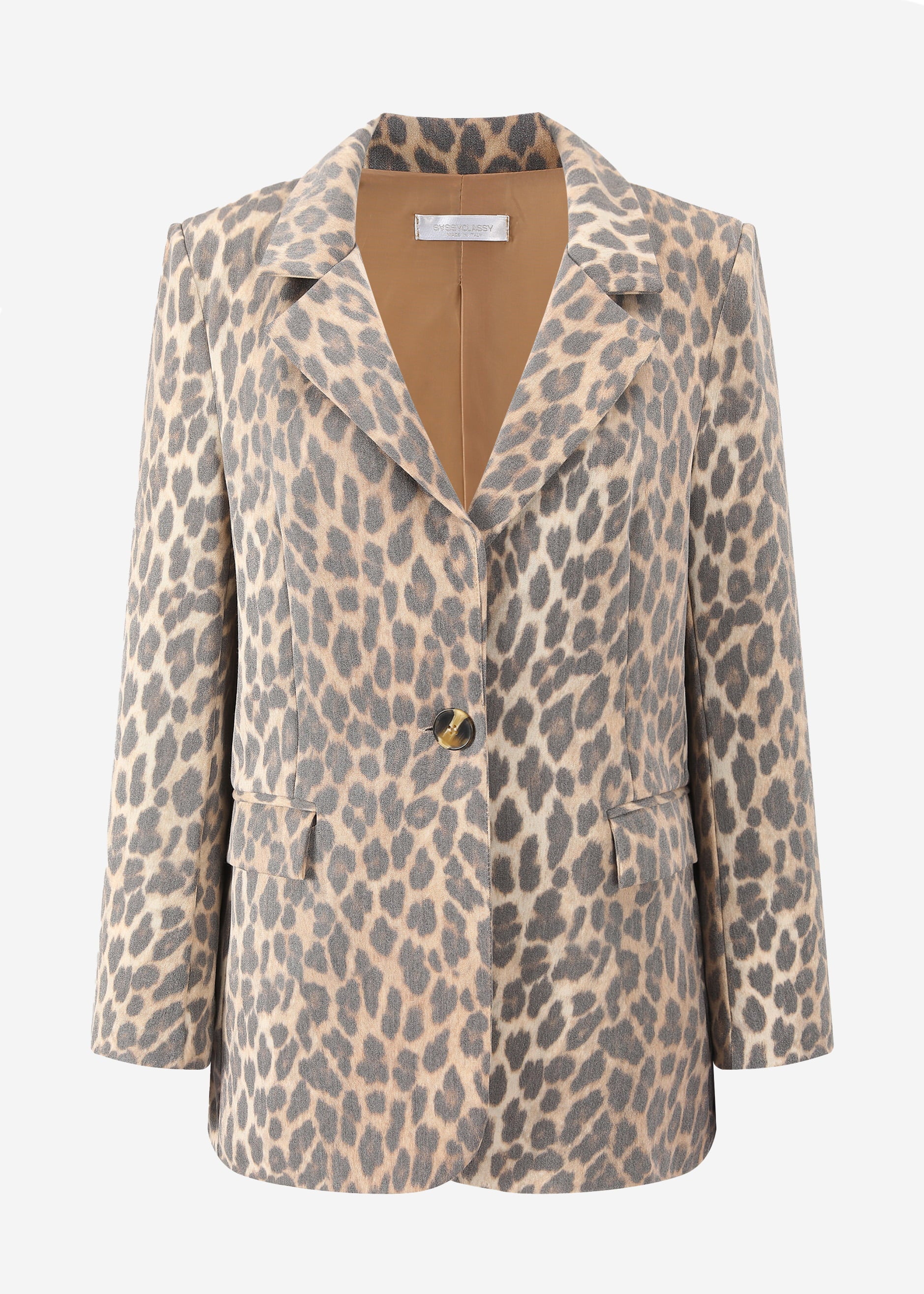 Blazer mit Leo-Print - braun – Bekleidung > Jacken > Blazer | FormaLuxe