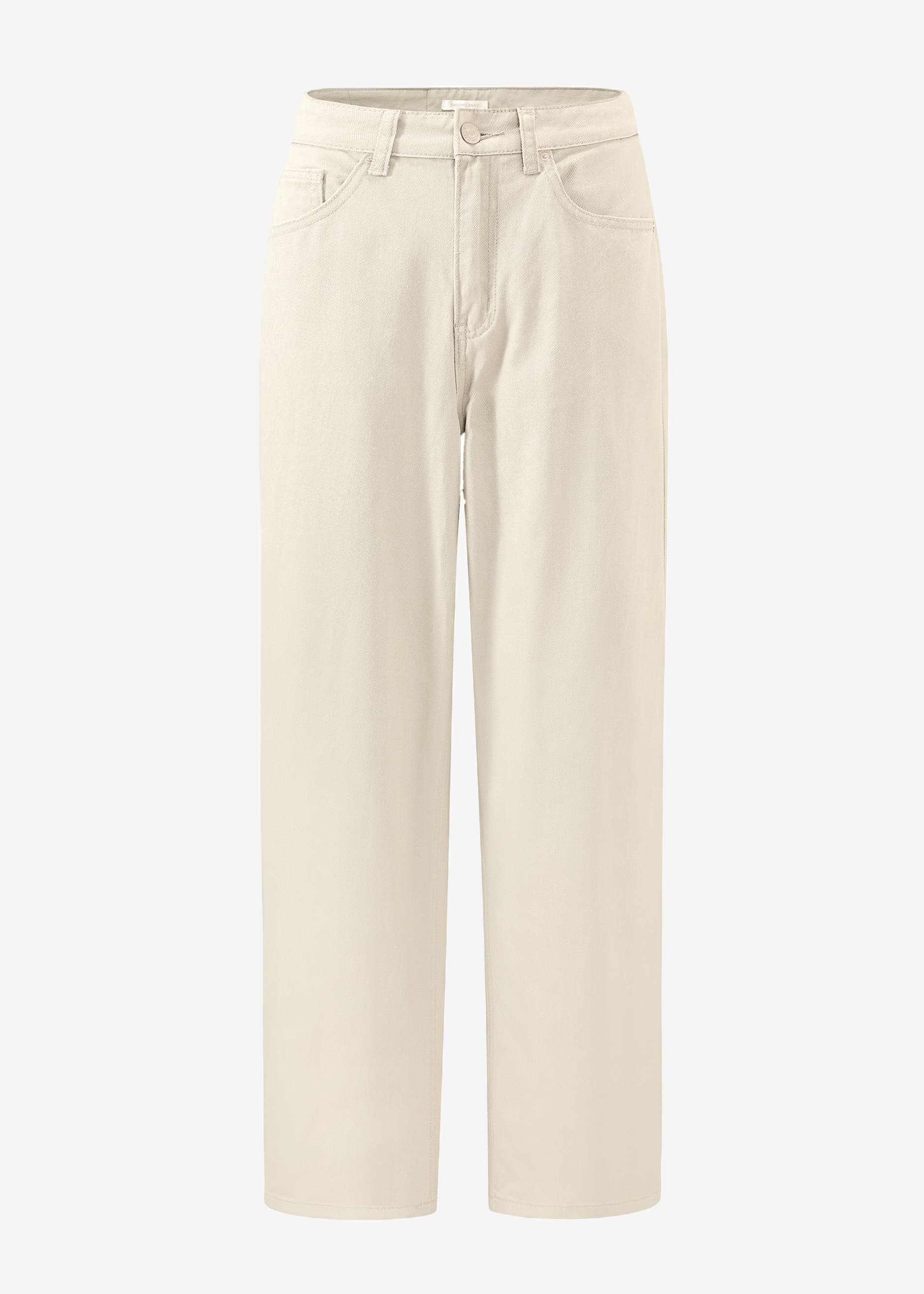 Wide Leg Jeans mit hohem Bund - beige – Bekleidung > Jeans | FormaLuxe