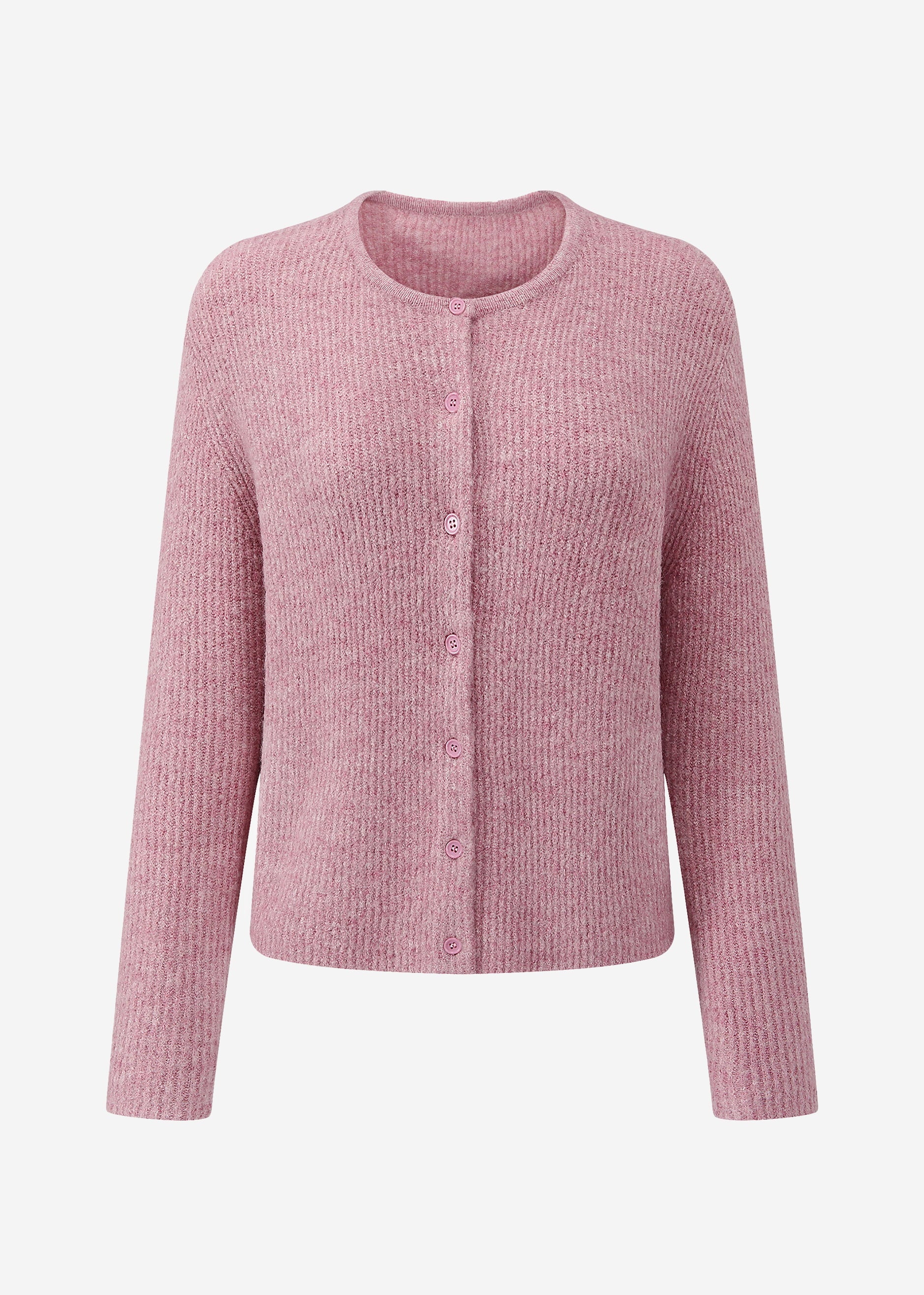 Cardigan mit Rippstruktur - altrosa – Bekleidung > Cardigans | FormaLuxe