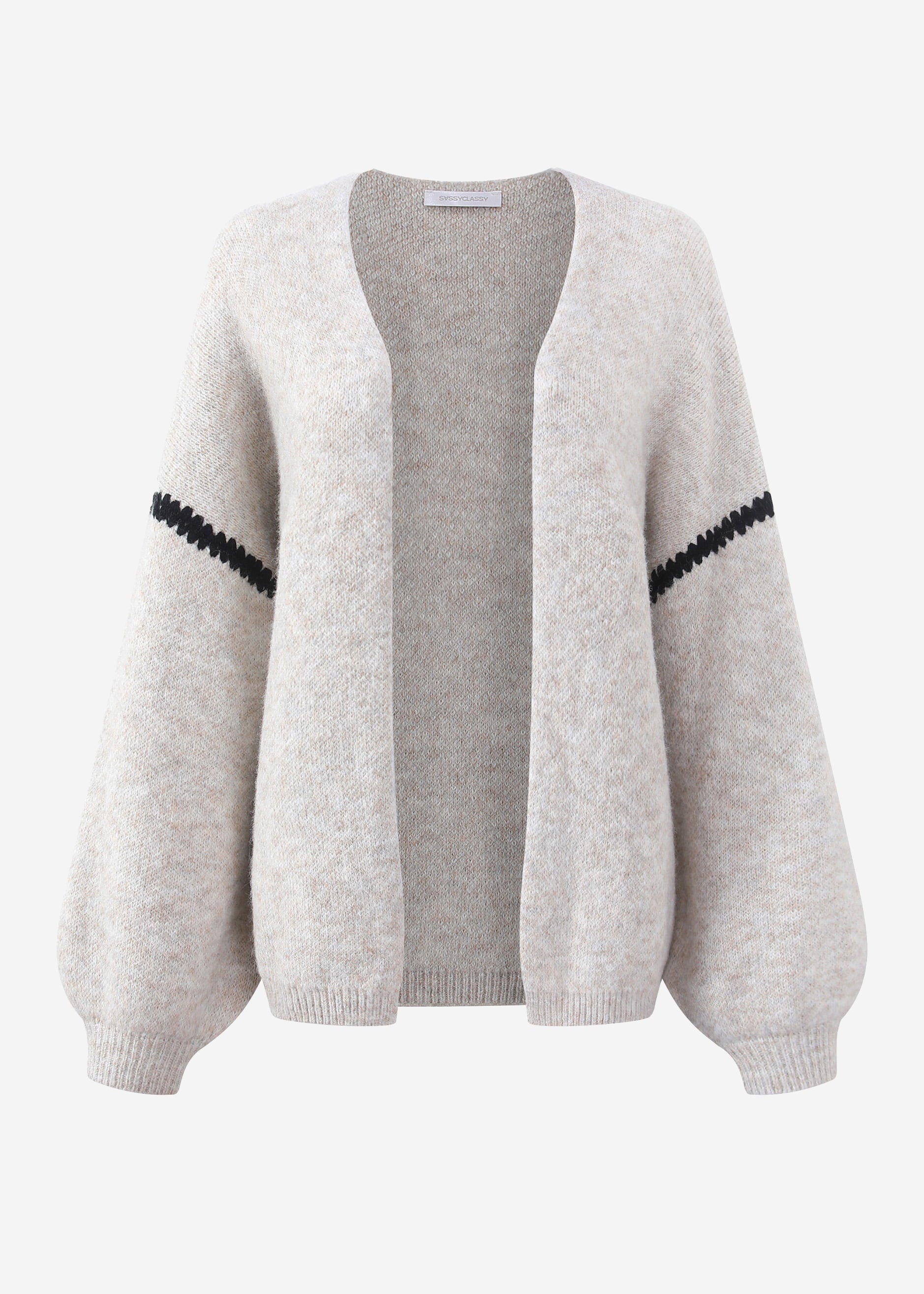 Cardigan mit Ziernähten - offwhite – Bekleidung > Cardigans | FormaLuxe