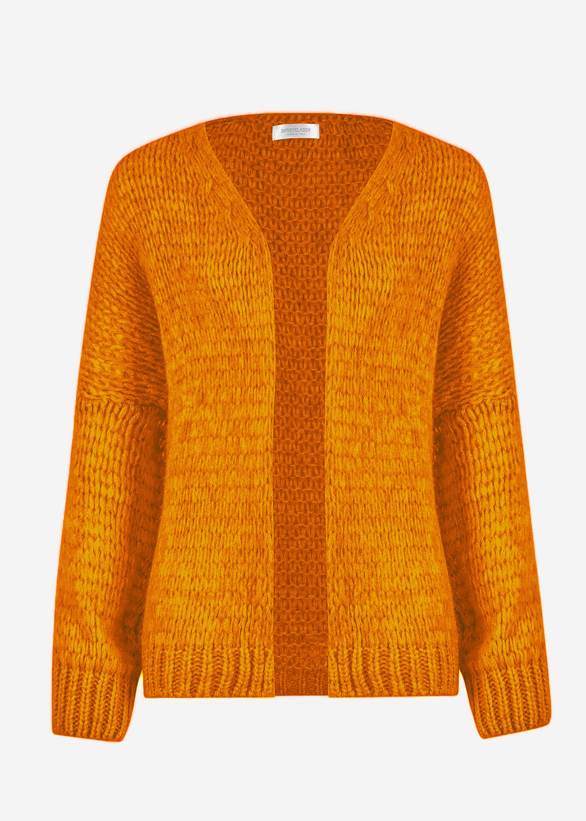 Oversize Cardigan - senfgelb – Bekleidung > Cardigans | FormaLuxe