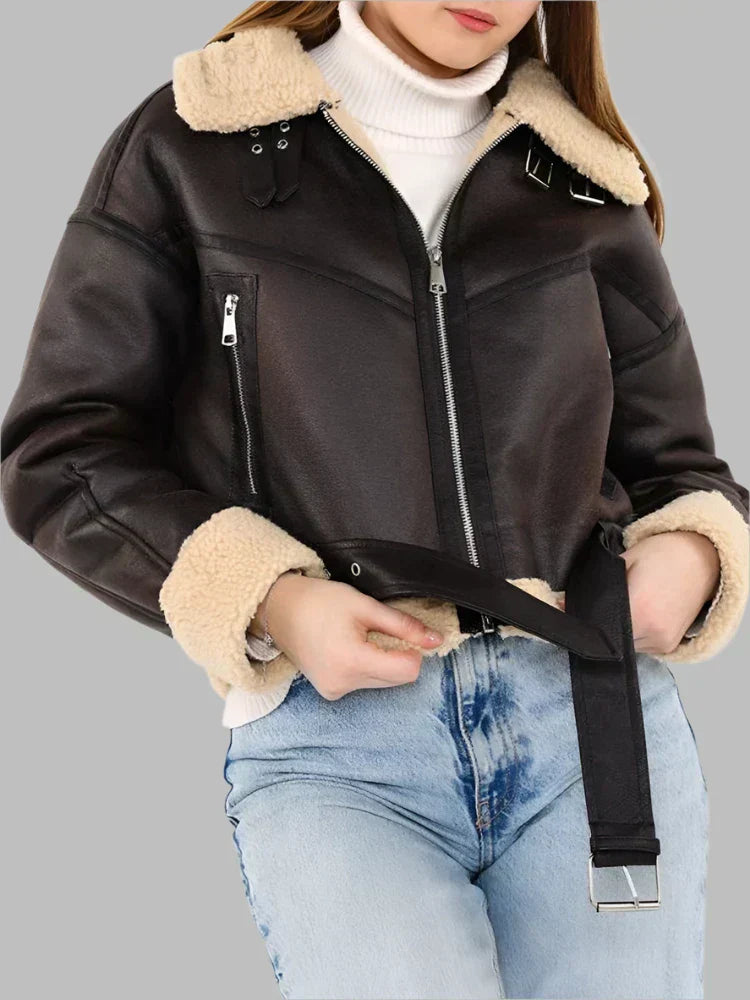 Inès | Mutige und stilvolle Jacke Kaffee | FormaLuxe