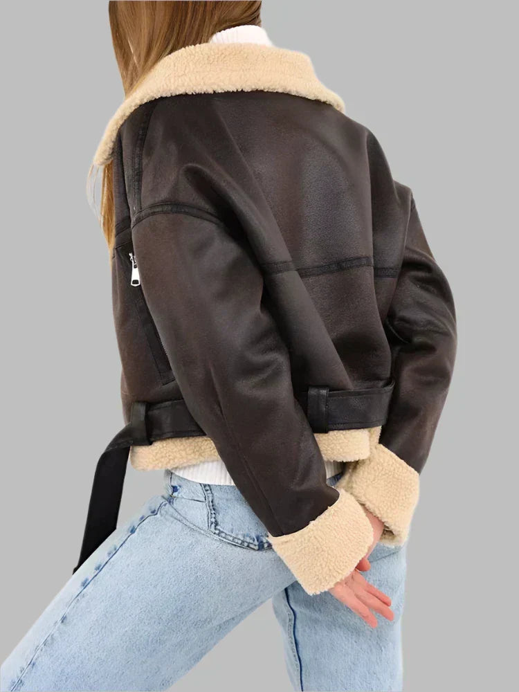 Inès | Mutige und stilvolle Jacke Kaffee | FormaLuxe