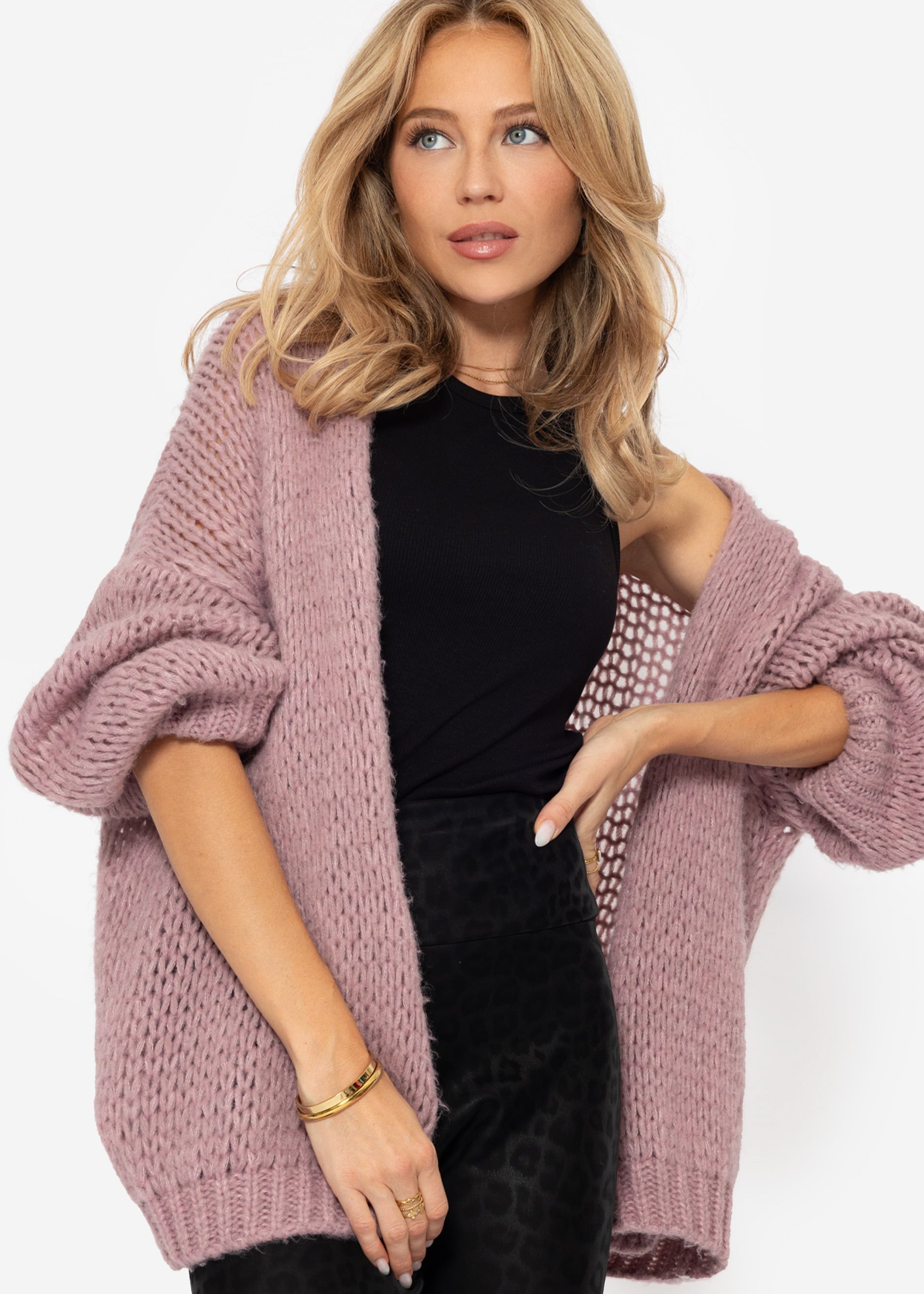 Oversize Cardigan - altrosa – Bekleidung > Cardigans | FormaLuxe