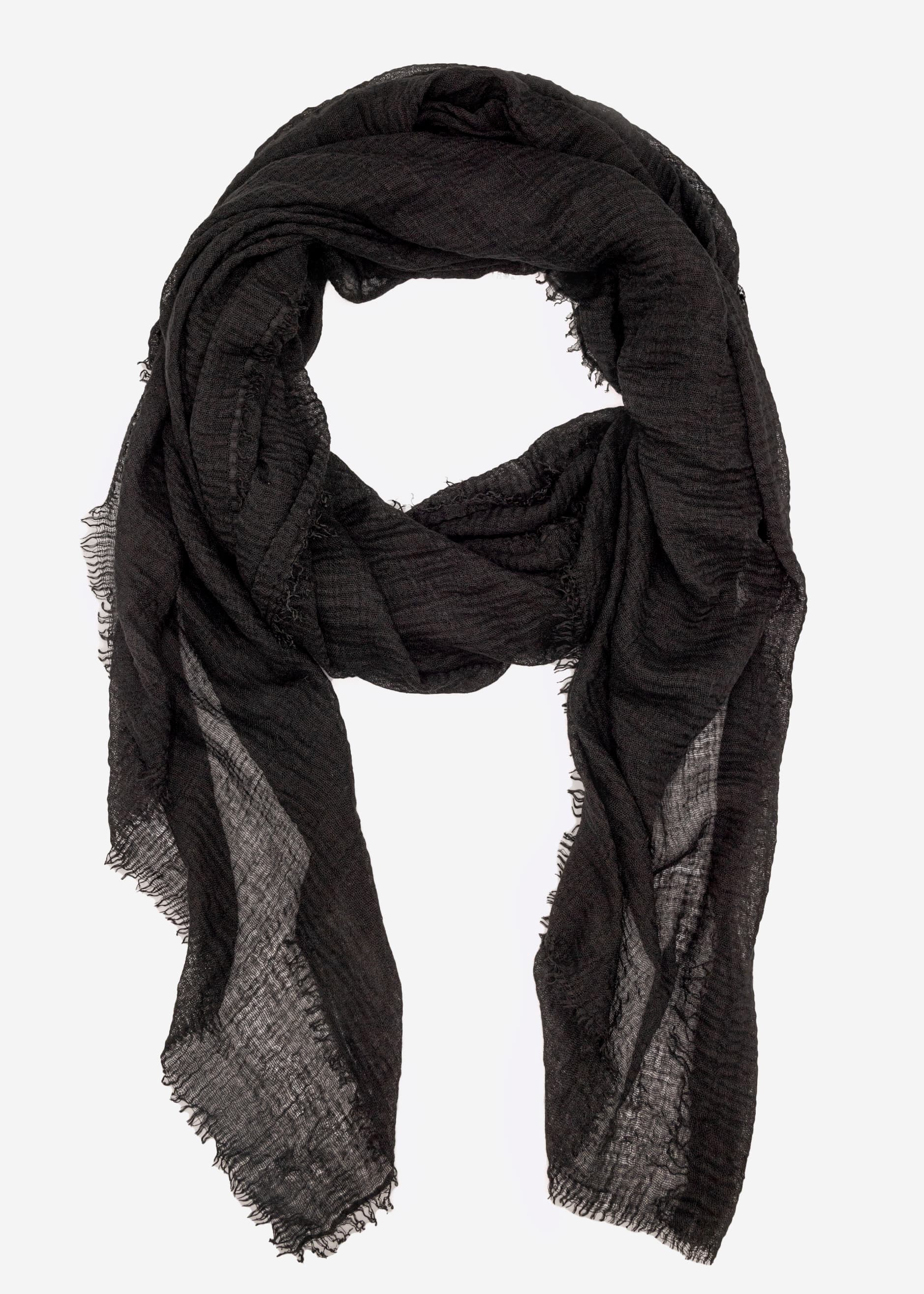 Musselin Schal, schwarz – Accessoires > Schals > Musselin | FormaLuxe