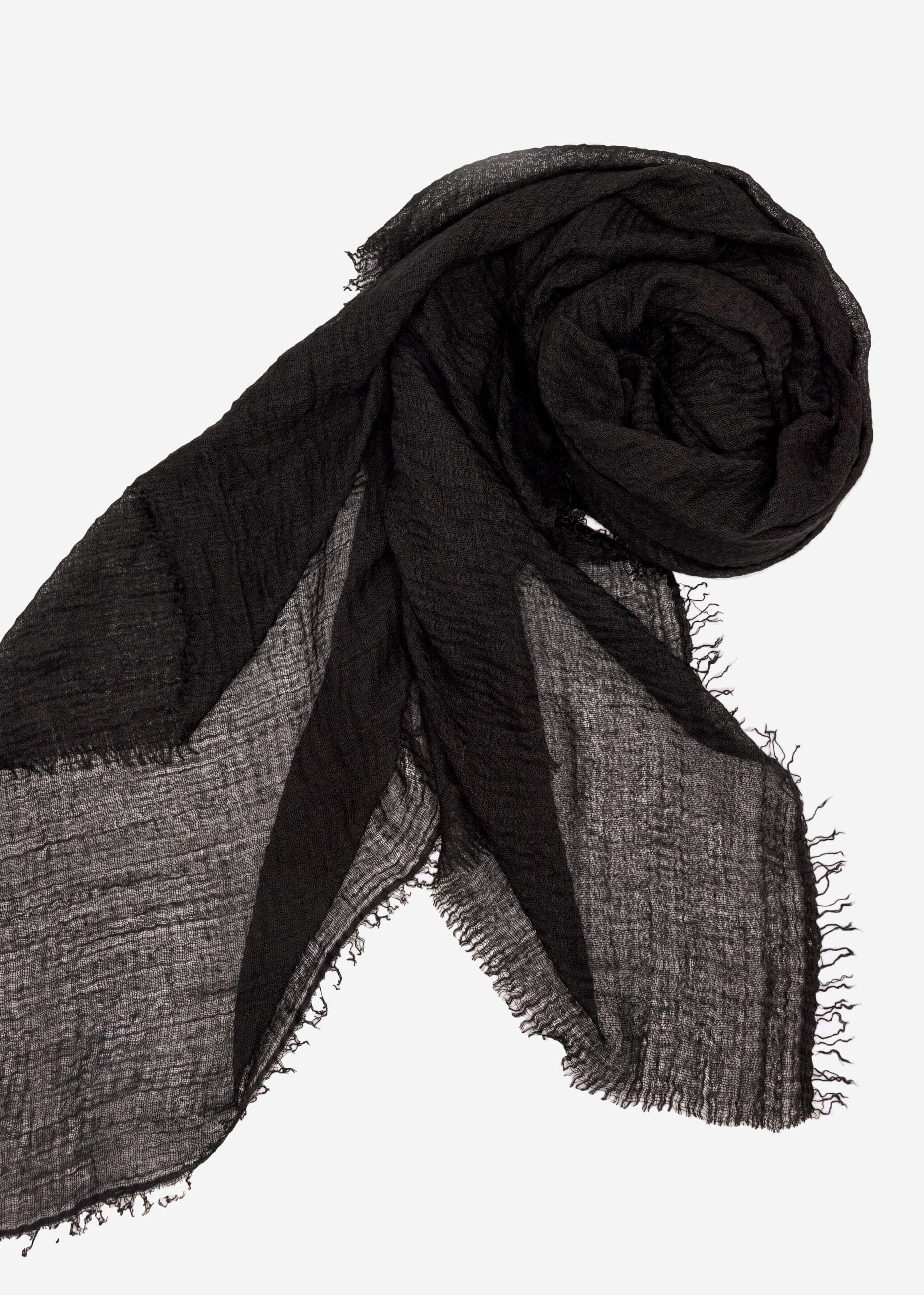 Musselin Schal, schwarz – Accessoires > Schals > Musselin | FormaLuxe