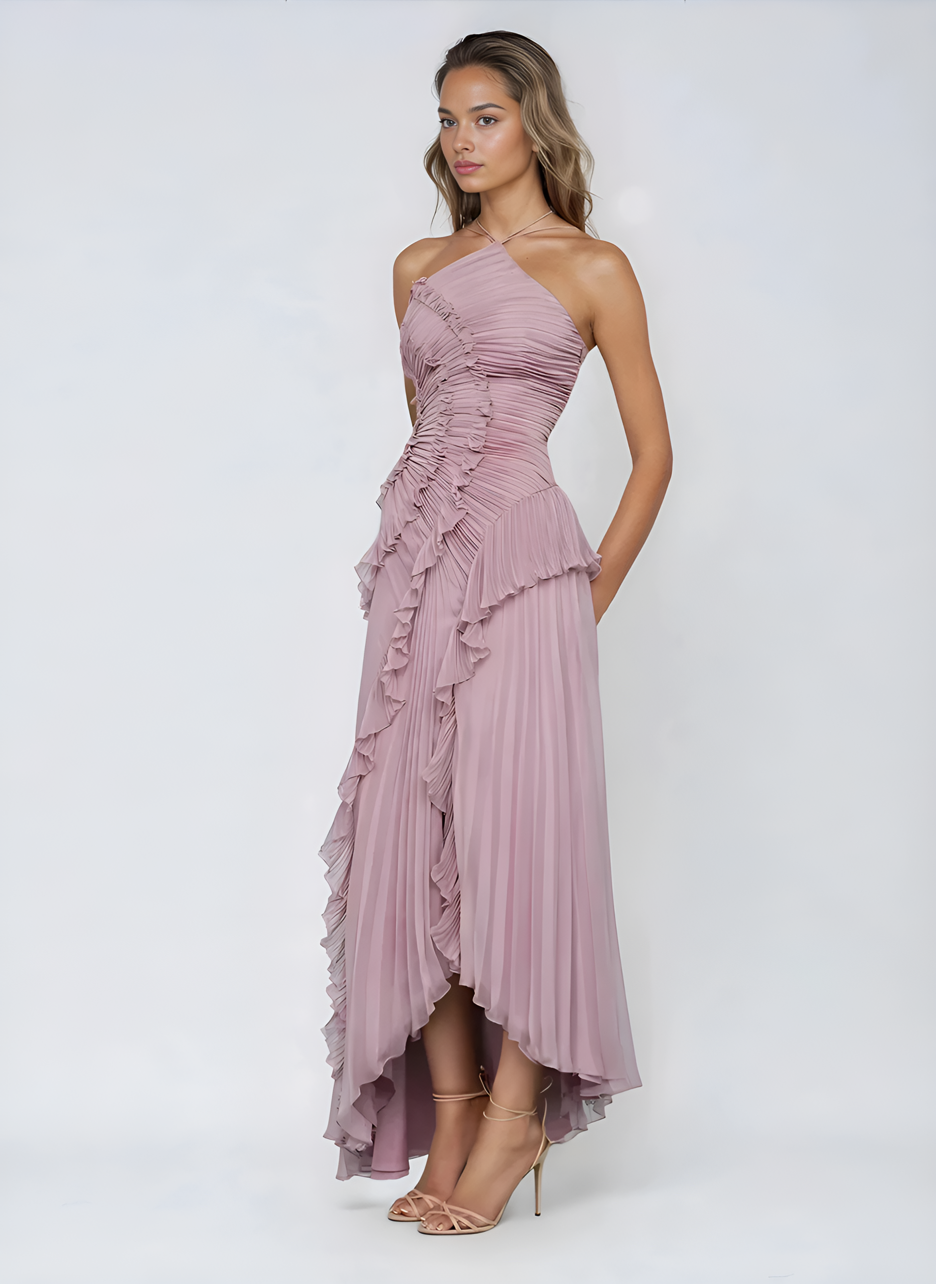 Eva Volant-Kleid Lavendel | FormaLuxe