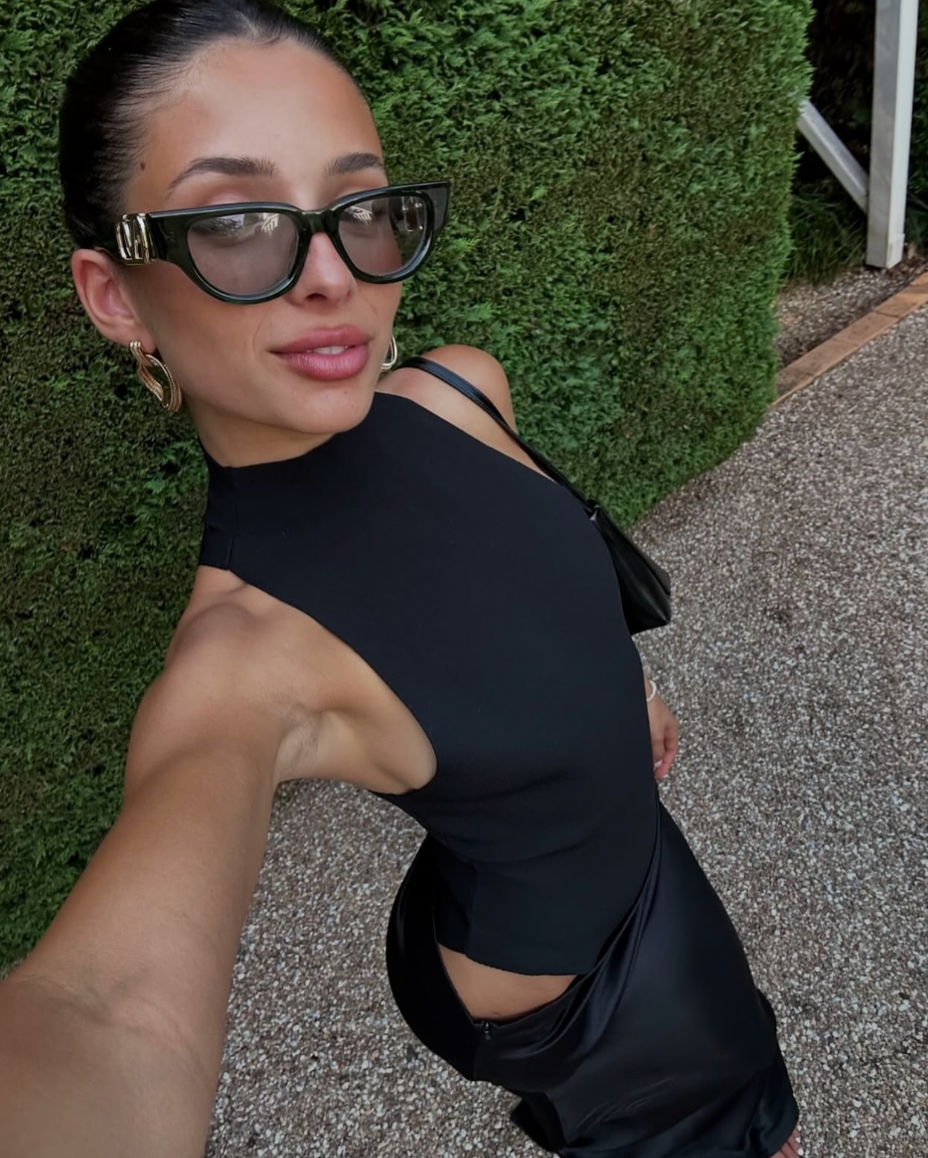 Faye | Asymmetrisches Maxikleid Kaffee | FormaLuxe
