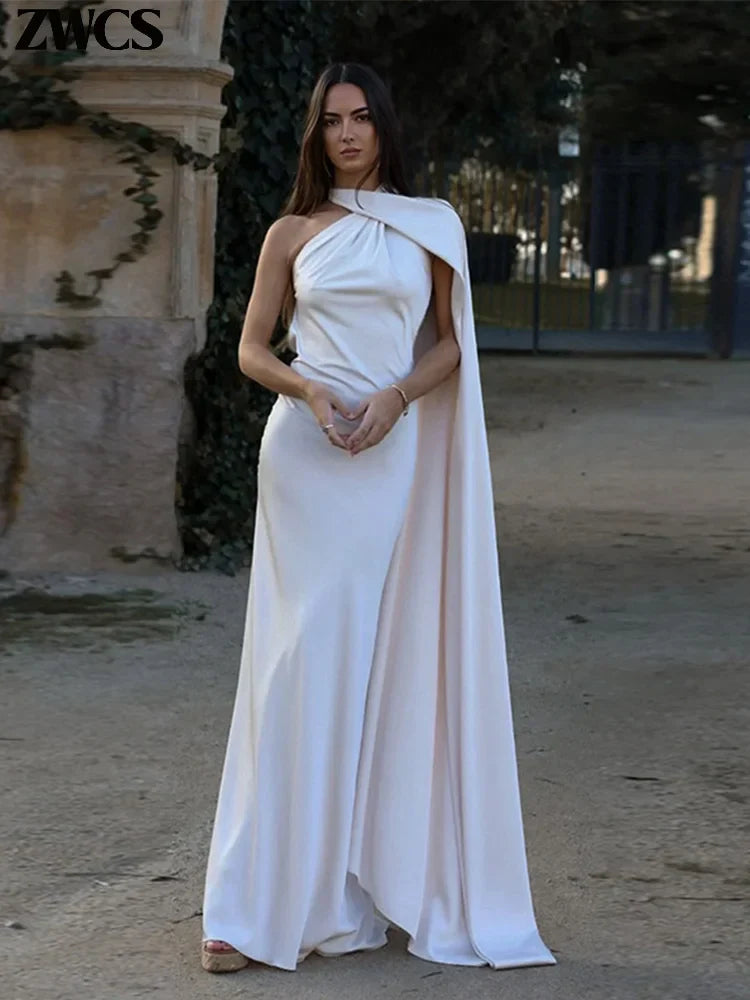 Stella | Zeitloses Cape-Kleid Yellow | FormaLuxe