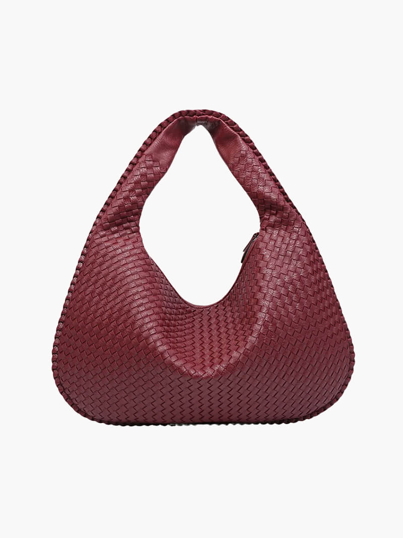 Curlew | Woven Large Shoulder Bag Black | FormaLuxe