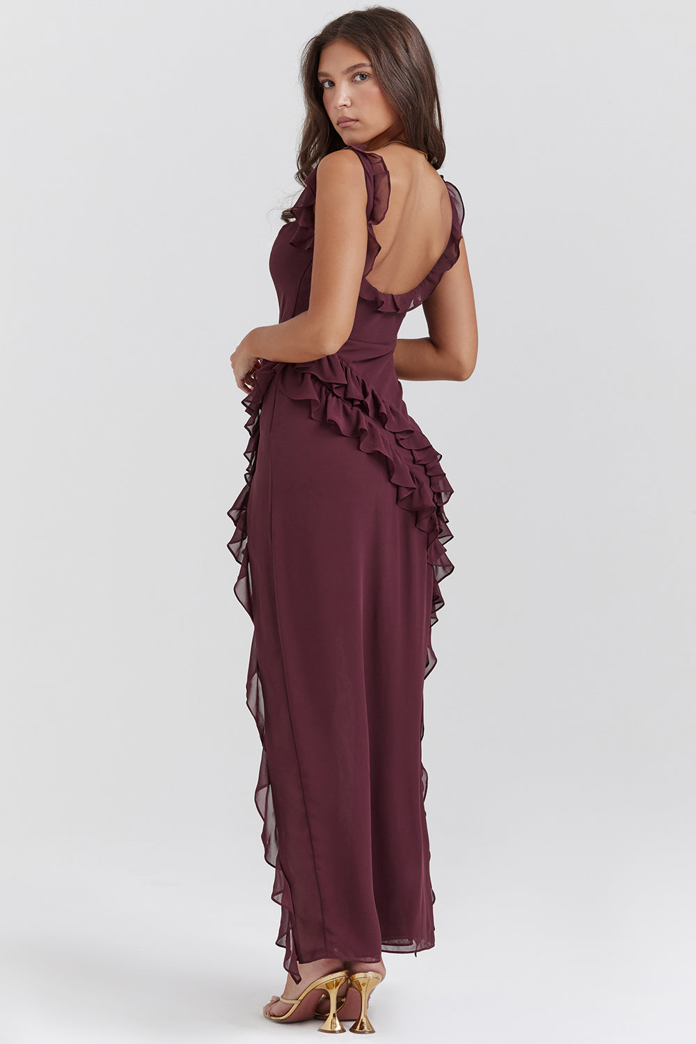 Tabitha | Stilvolles Rüschenkleid Blau | FormaLuxe