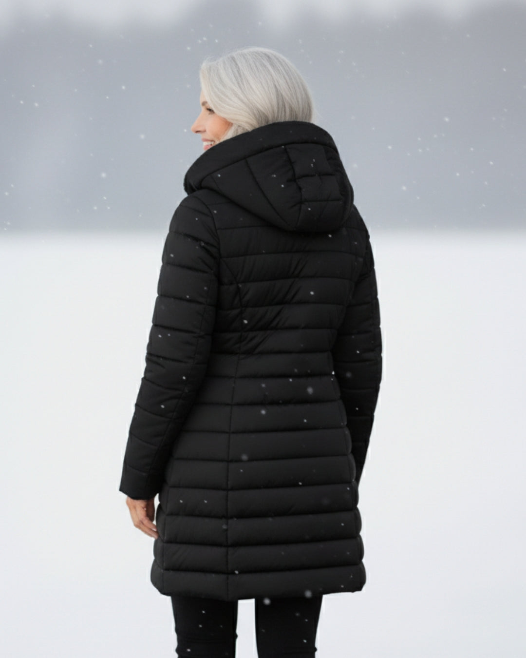 Julia - Fleece Lined Puffer Coat Dunkelgrün (Fast ausverkauft!) | FormaLuxe