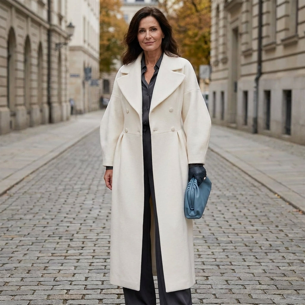 Isobel | Eleganter langer Mantel mit definierter Silhouette