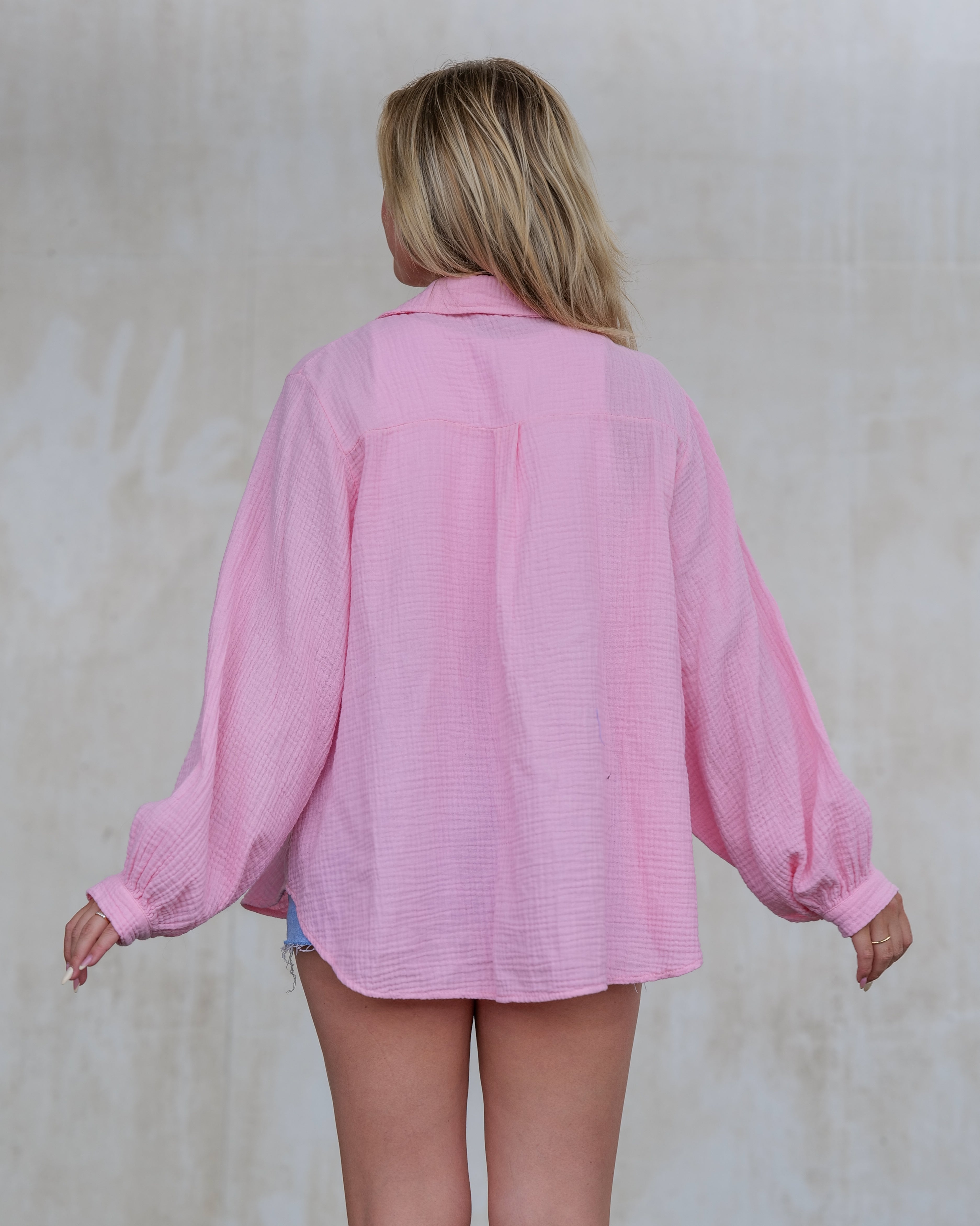 Musselin Bluse | Stella Weiß Rot – Oberteil | FormaLuxe