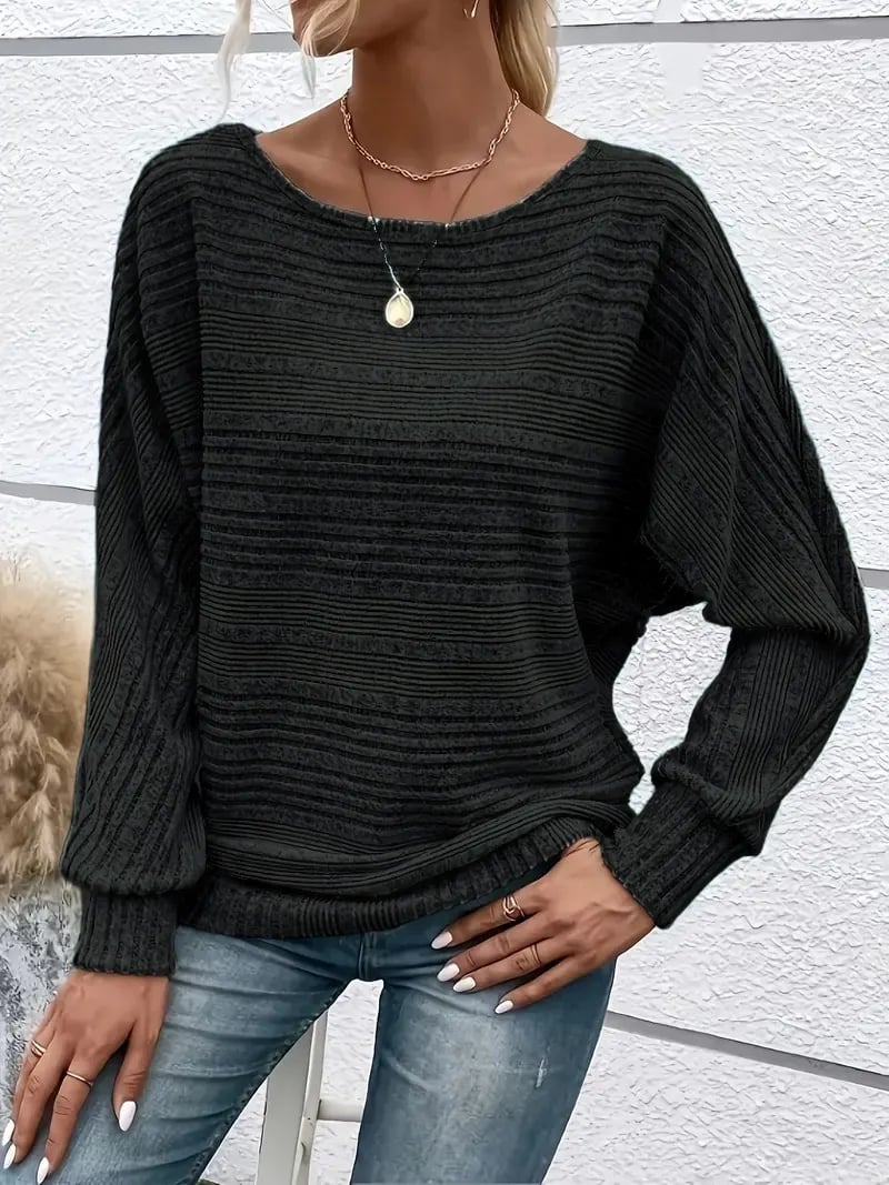 Leichter Strickpullover mit lockerem Schnitt – Sage Mist Blau | FormaLuxe