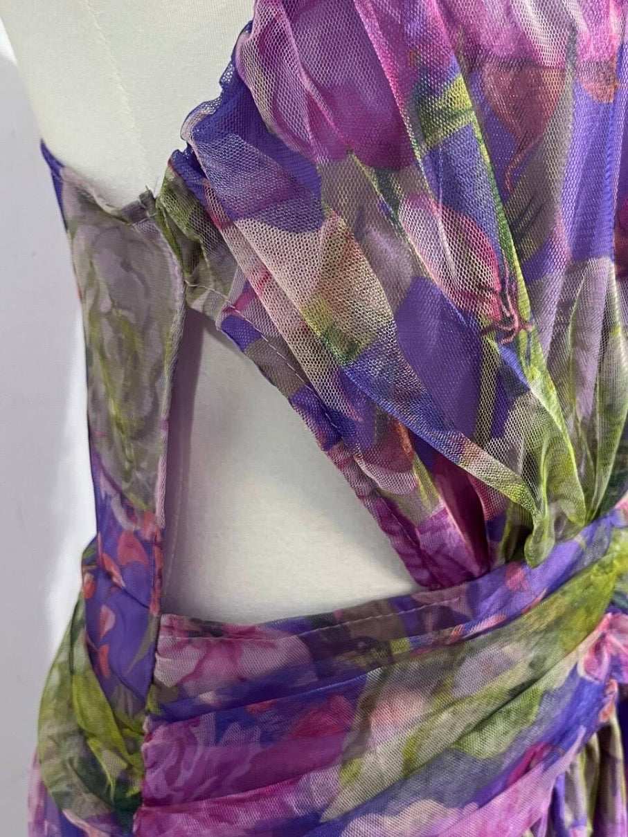 Ava | Elegant Split Dress Purple | FormaLuxe