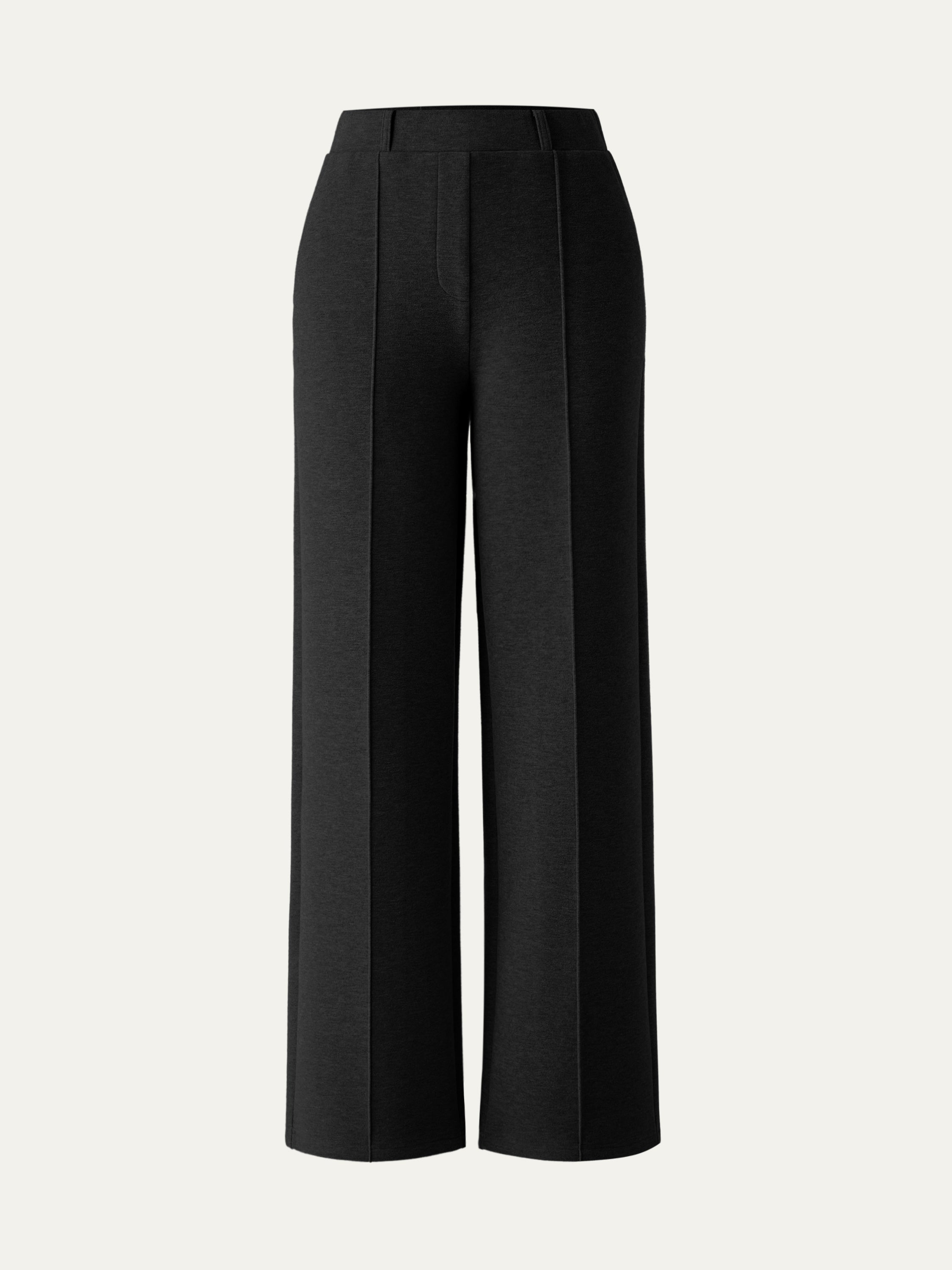High Waisted Straight Leg Pull On Pant Heather Morganite – Women > Bottoms > Pants | FormaLuxe