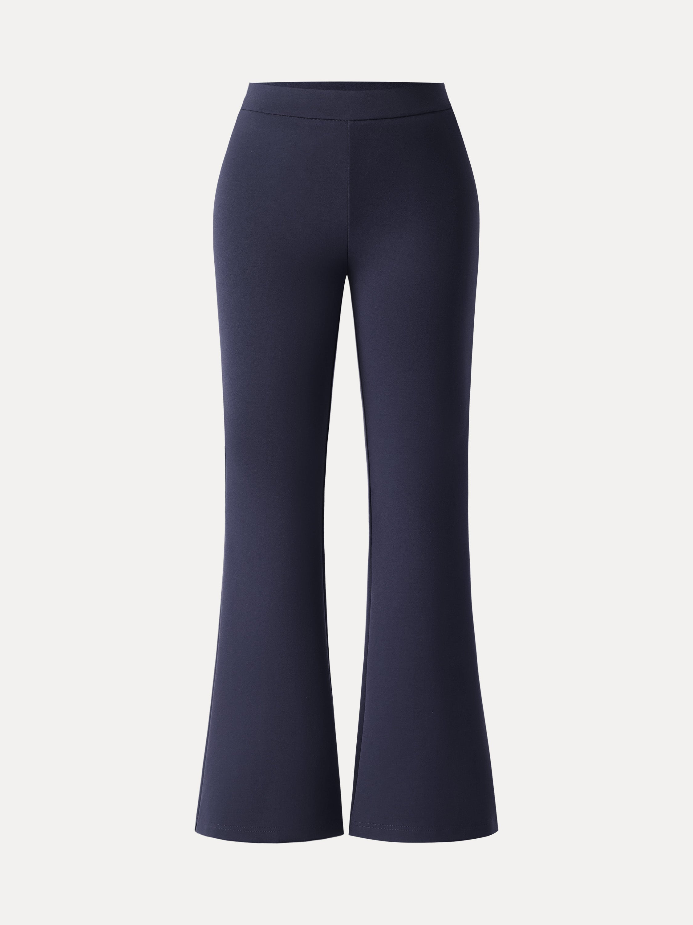 Slimming Ponte High Rise Pull-on Flared Pants Black – Women > Bottoms > Pants | FormaLuxe