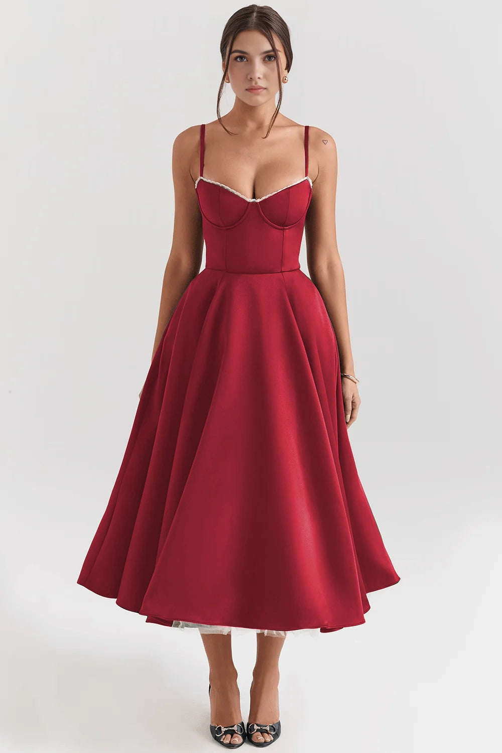Cloe Midikleid – Bordeaux