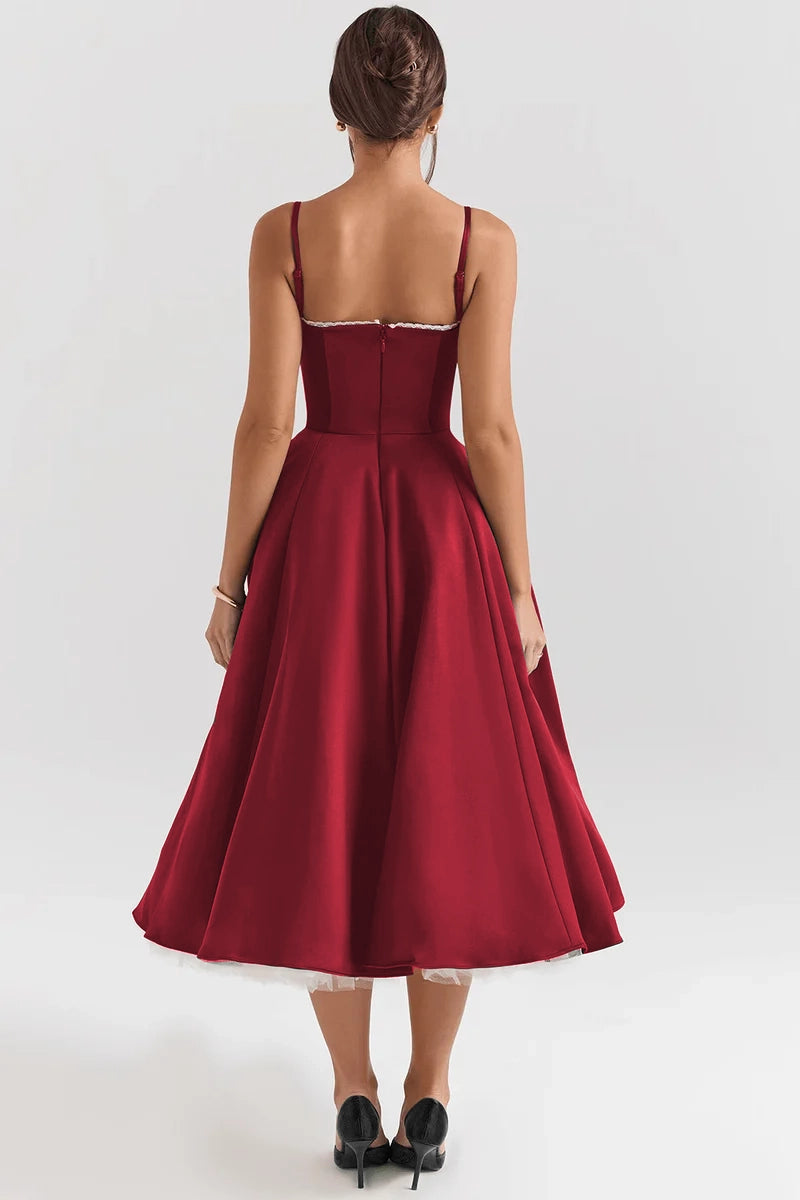 Cloe Midikleid – Bordeaux