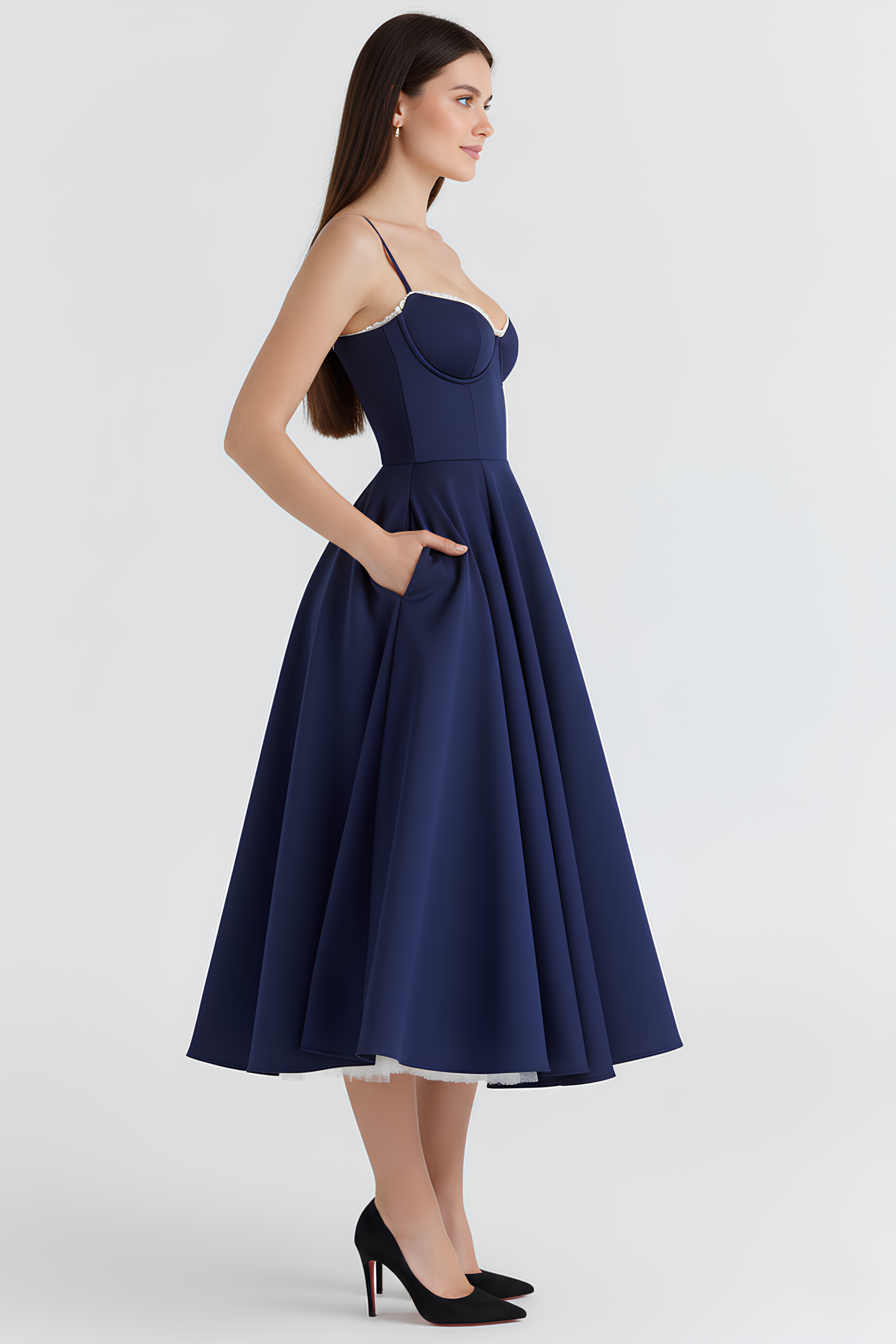 Cloe Midikleid – Bordeaux