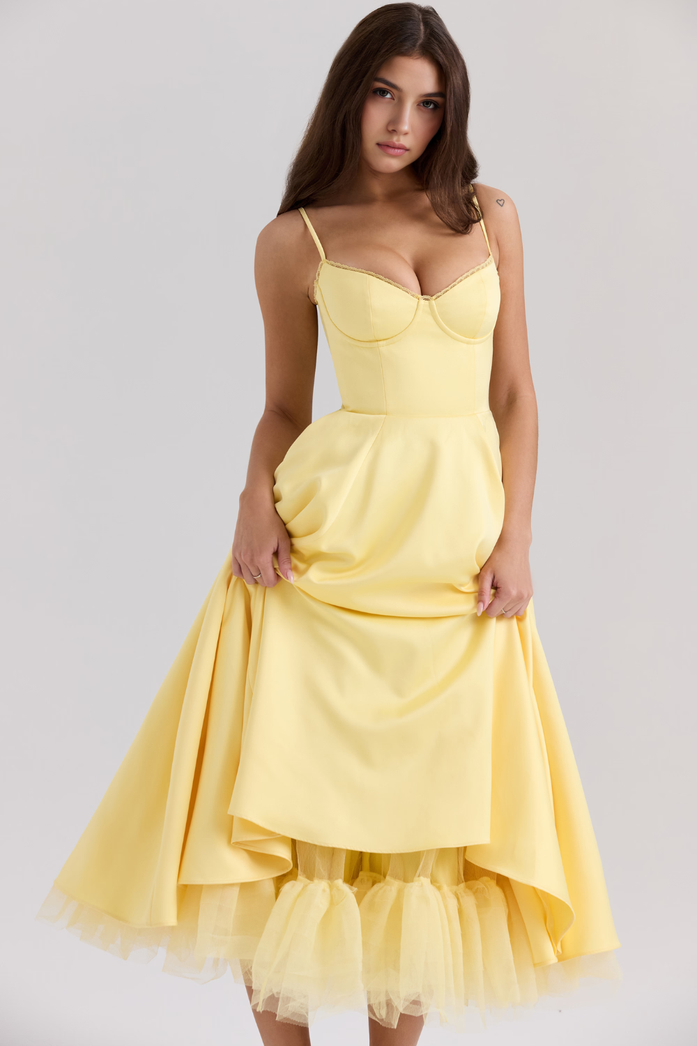 Cloe Midikleid – Gelb
