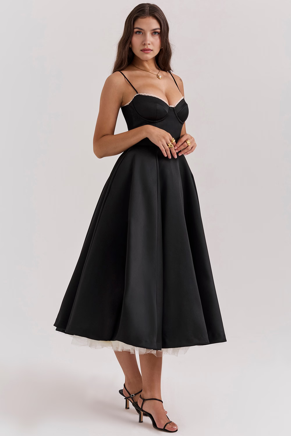 Cloe Midikleid – Schwarz
