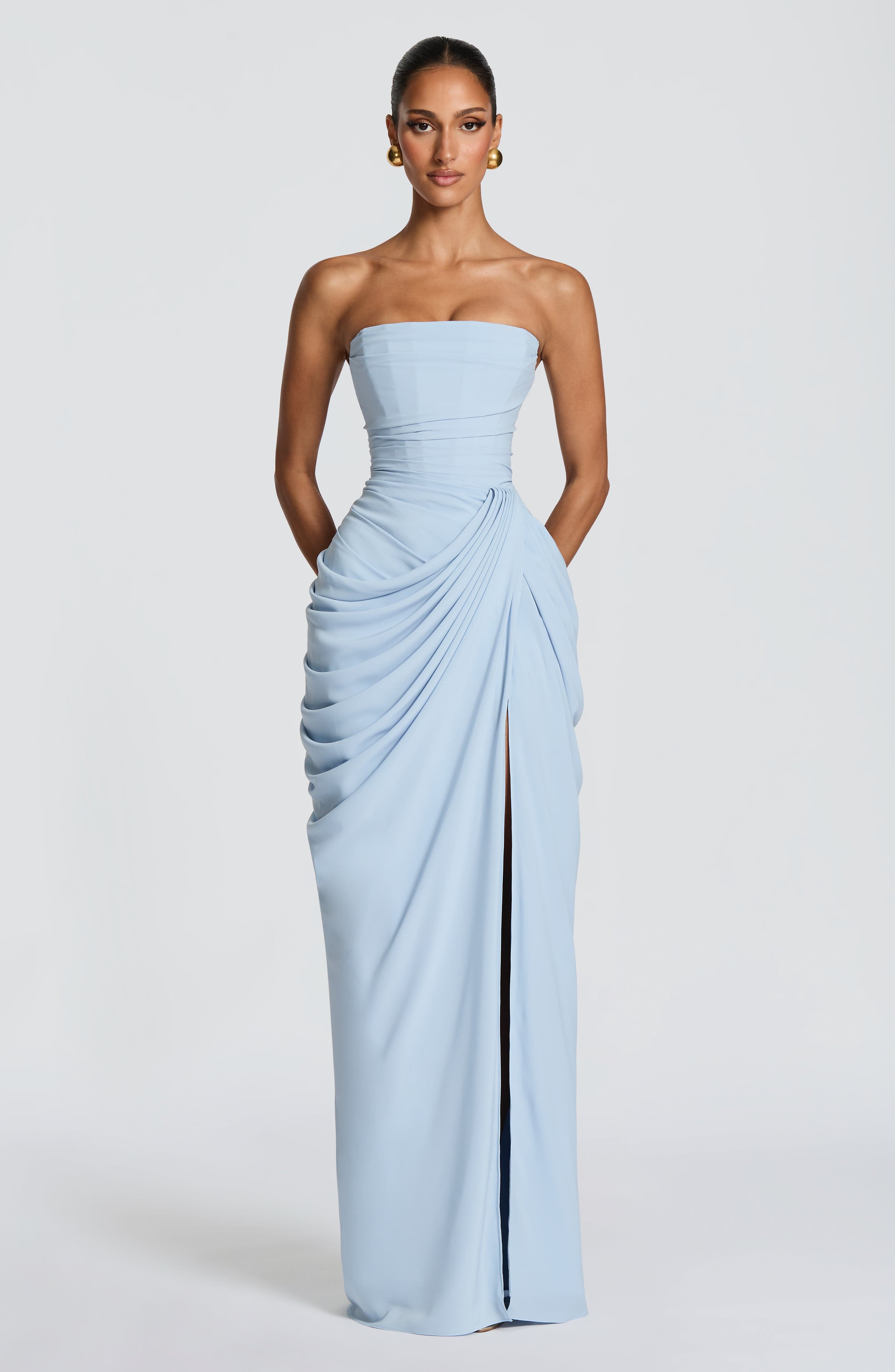 Lonz Maxi kleid Himmelblau – Dress | FormaLuxe