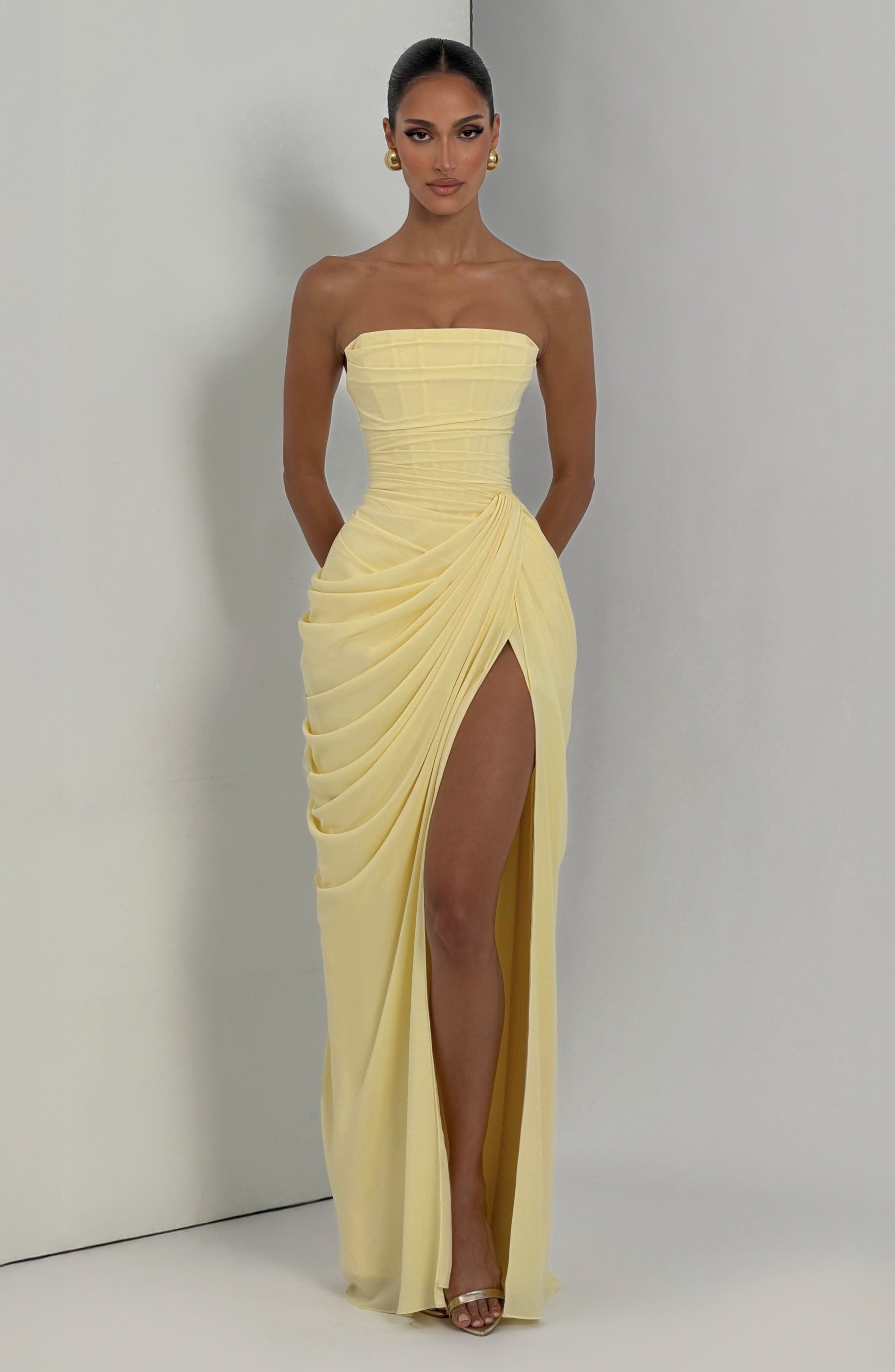 Céleste Maxikleid Gelb – Dress | FormaLuxe