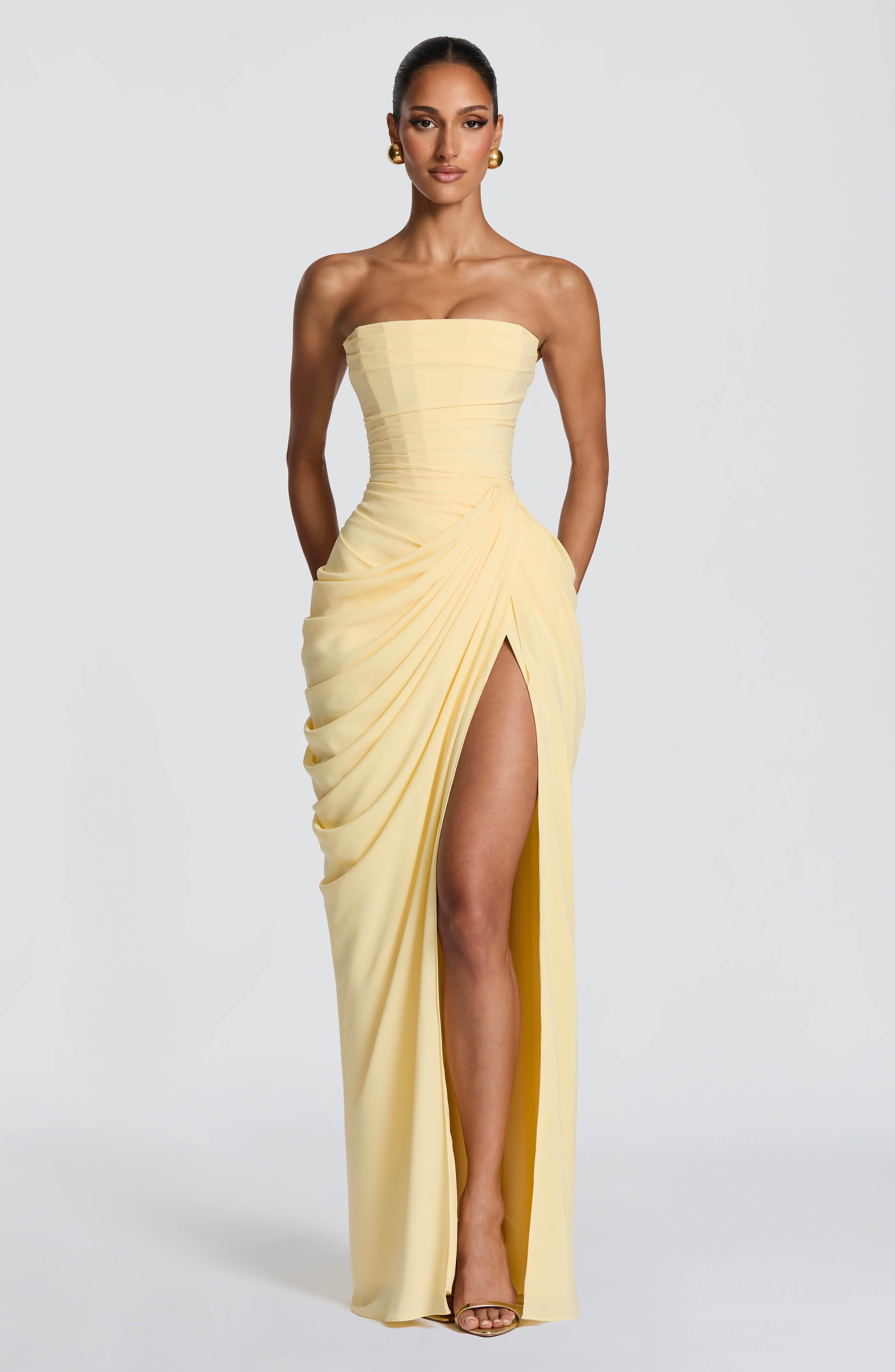 Céleste Maxikleid Gelb – Dress | FormaLuxe