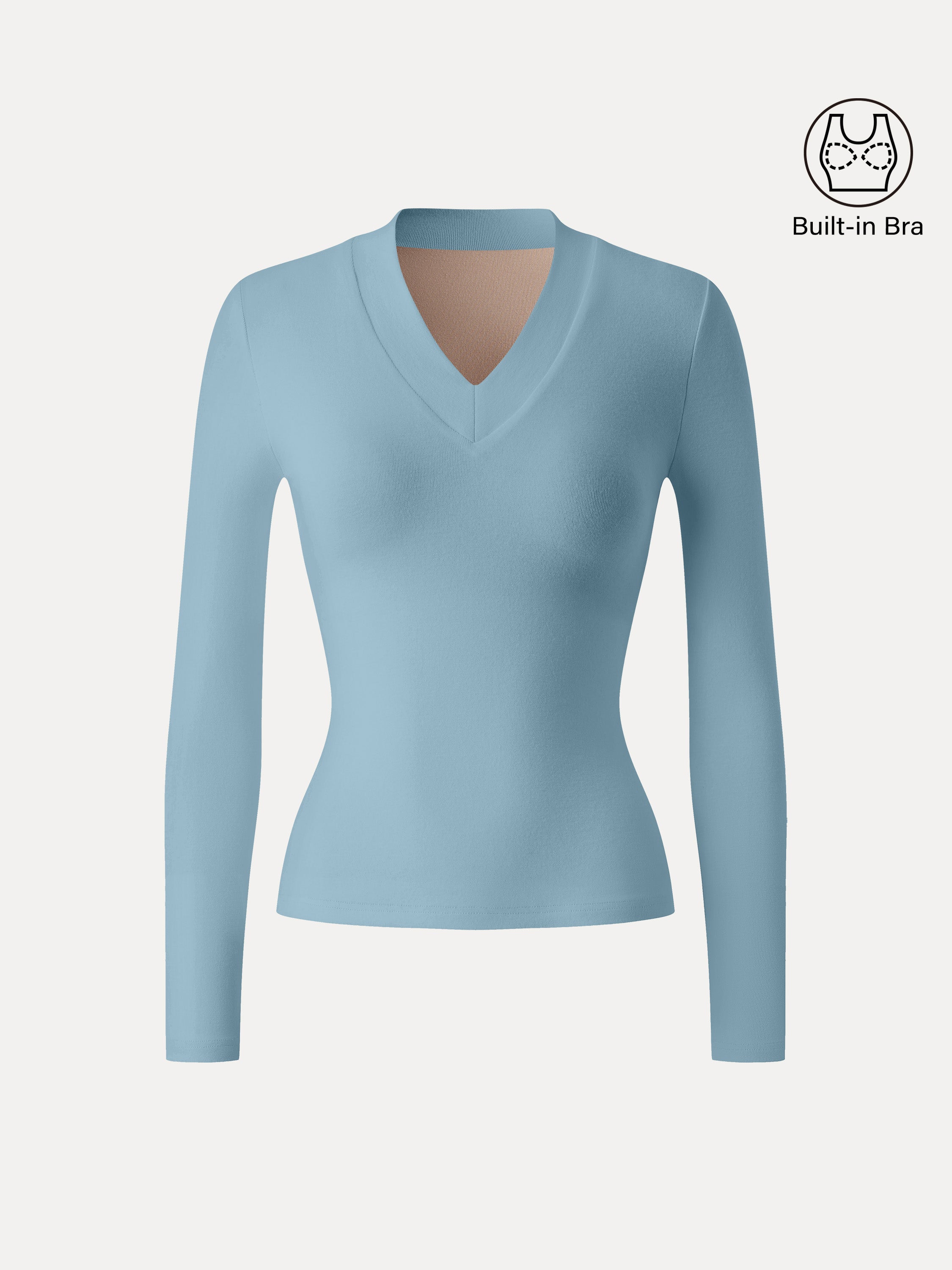 Essential V-neck Wide Binding Slimming Brami Top Off White – Women > Tops > Bra Tops | FormaLuxe