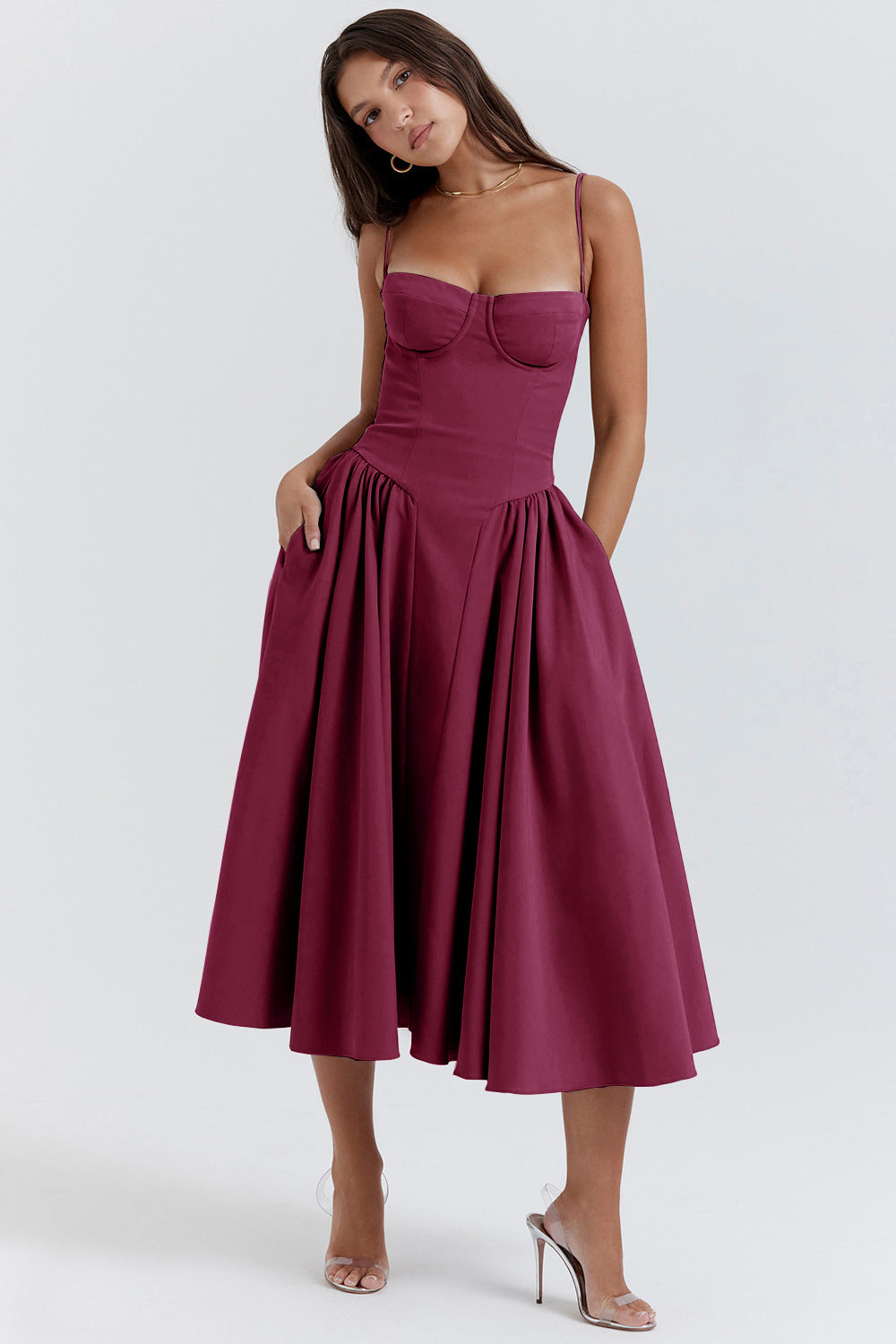 Felicity | Taillengestaltendes Sommerkleid Navy blue | FormaLuxe