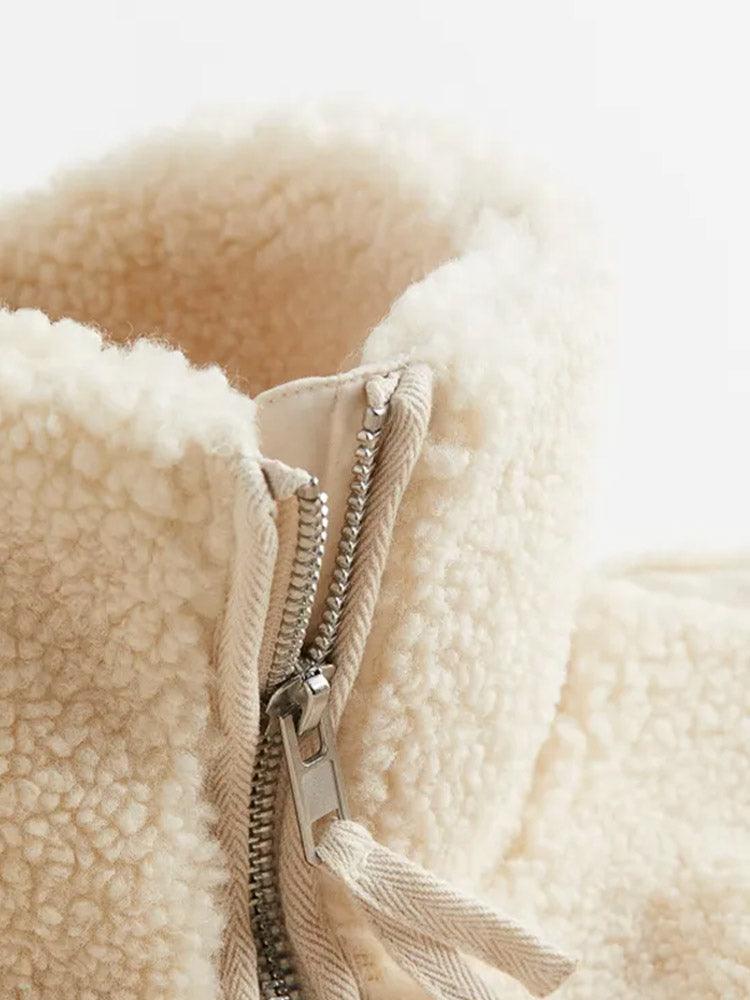 Clydie | Weiche & Stylische Sherpa-Jacke Braun | FormaLuxe