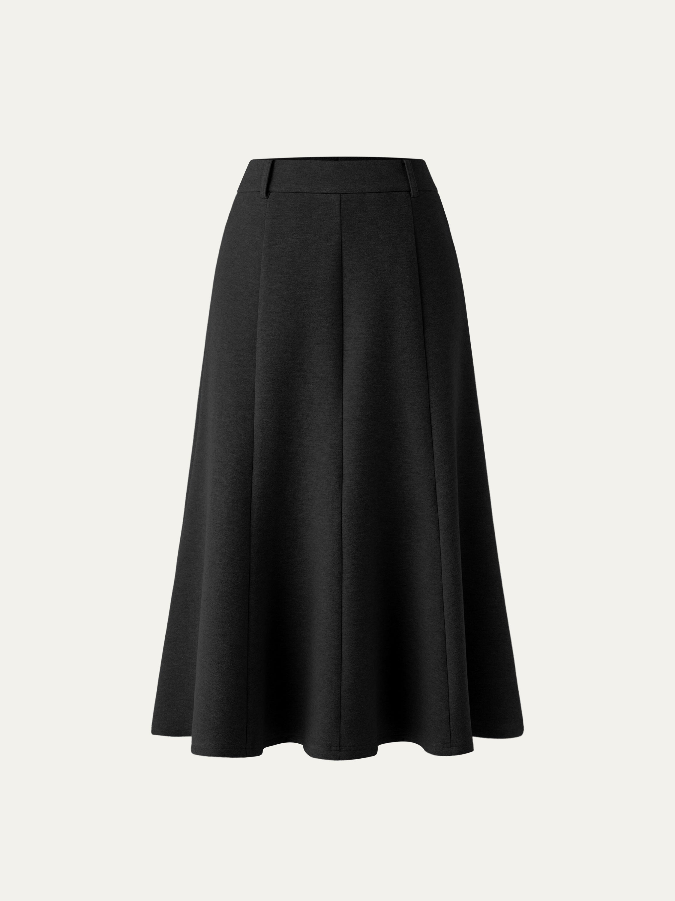 High Waisted Umbrella Hem Midi Skirt Heather Morganite – Women > Bottoms > Skirts | FormaLuxe
