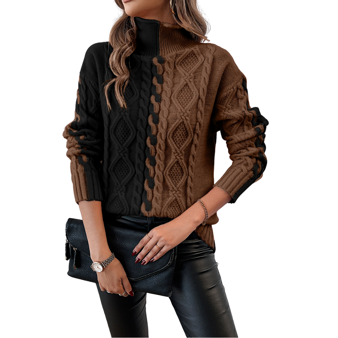 Tina | Sweater Brown/Black | FormaLuxe