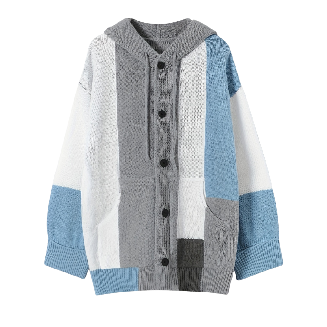 Sophia | Winter Sweater White/Gray/Blue | FormaLuxe