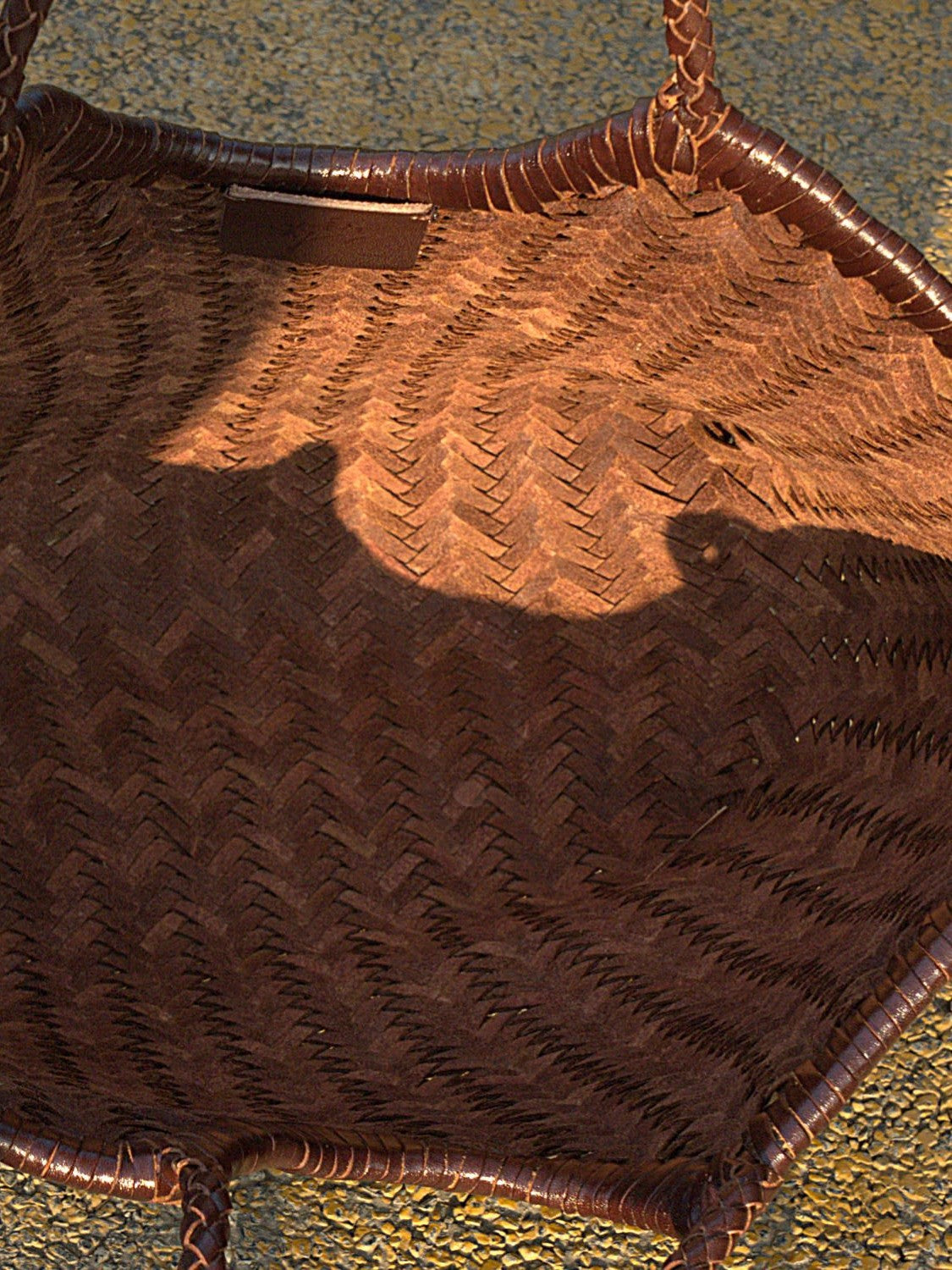 April | Woven Oversized Tote Bag Dark Brown | FormaLuxe