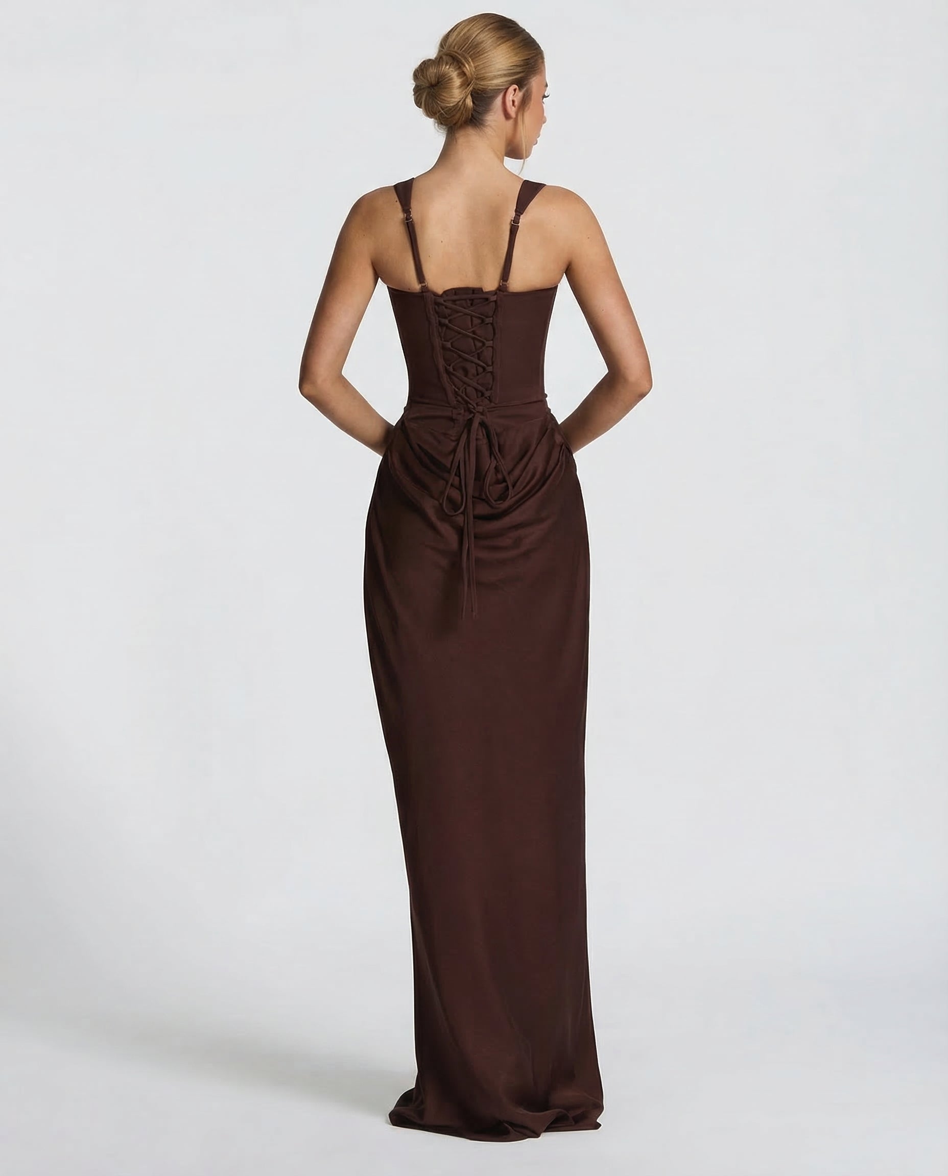 Eva Hourglass Maxi-Kleid Hellgelb | FormaLuxe