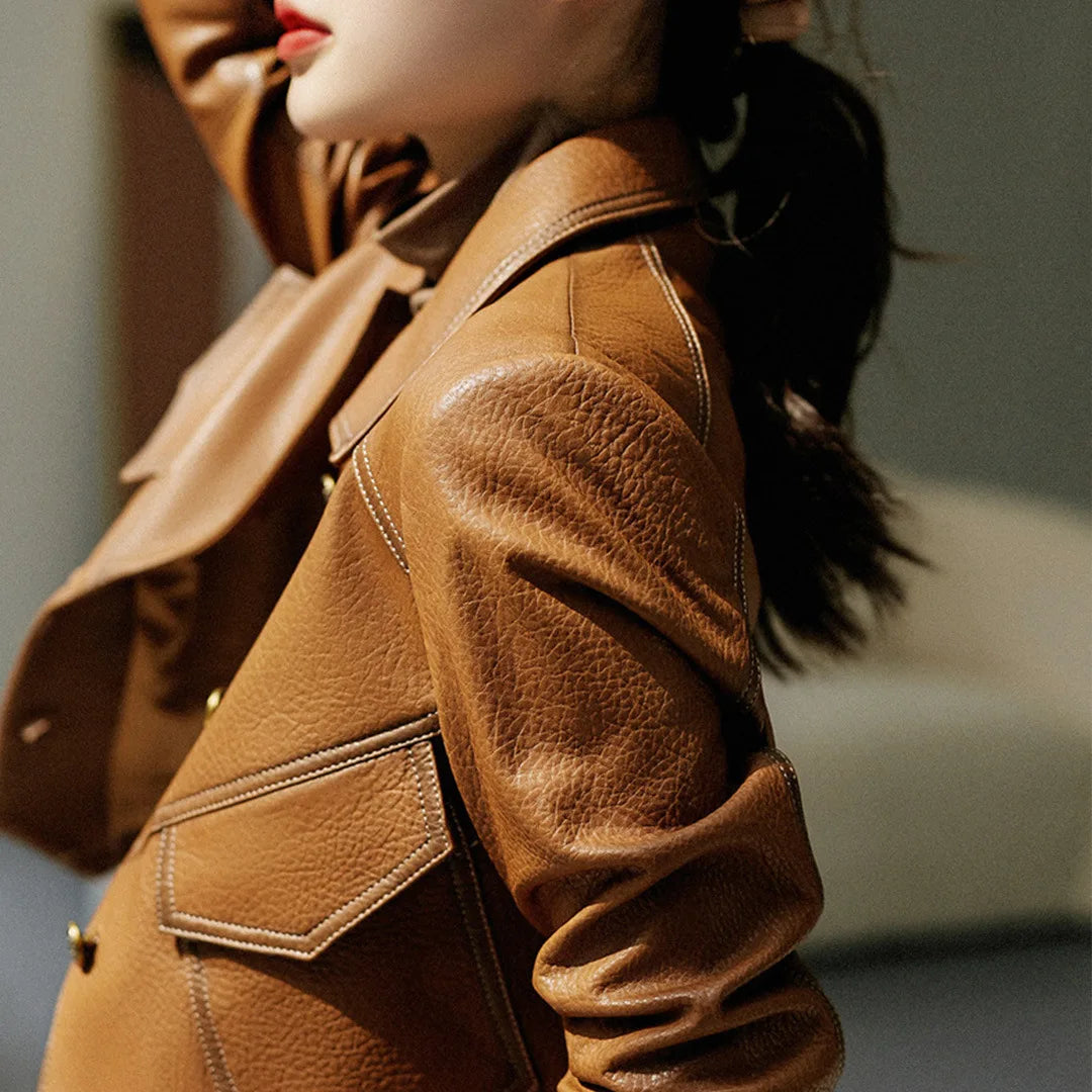 Camille | Eleganter Frühlingsmantel Braun (Fast ausverkauft) – Jacket | FormaLuxe