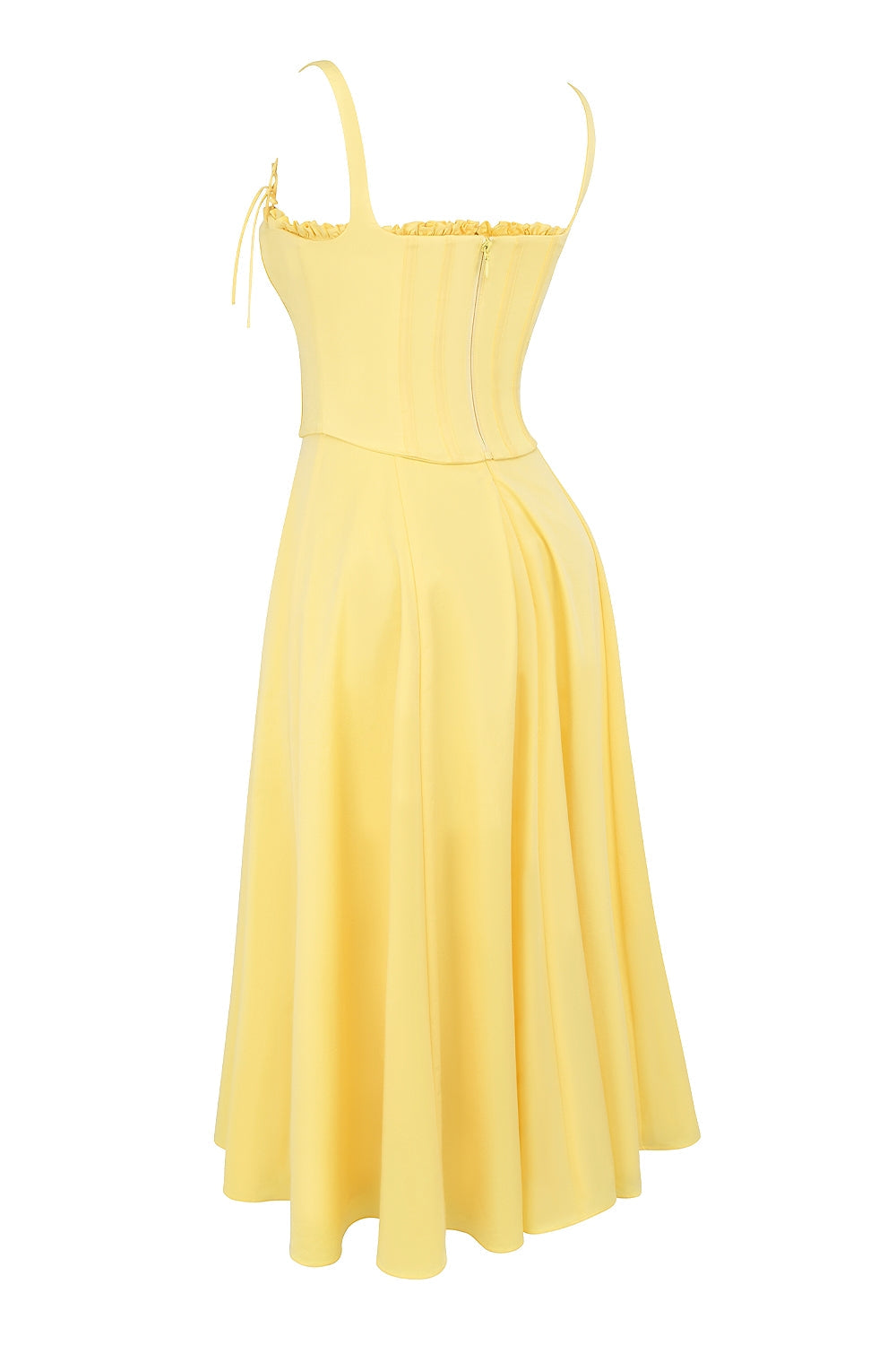 Clarabelle Midikleid Gelb – Core Gown Length Dress | FormaLuxe