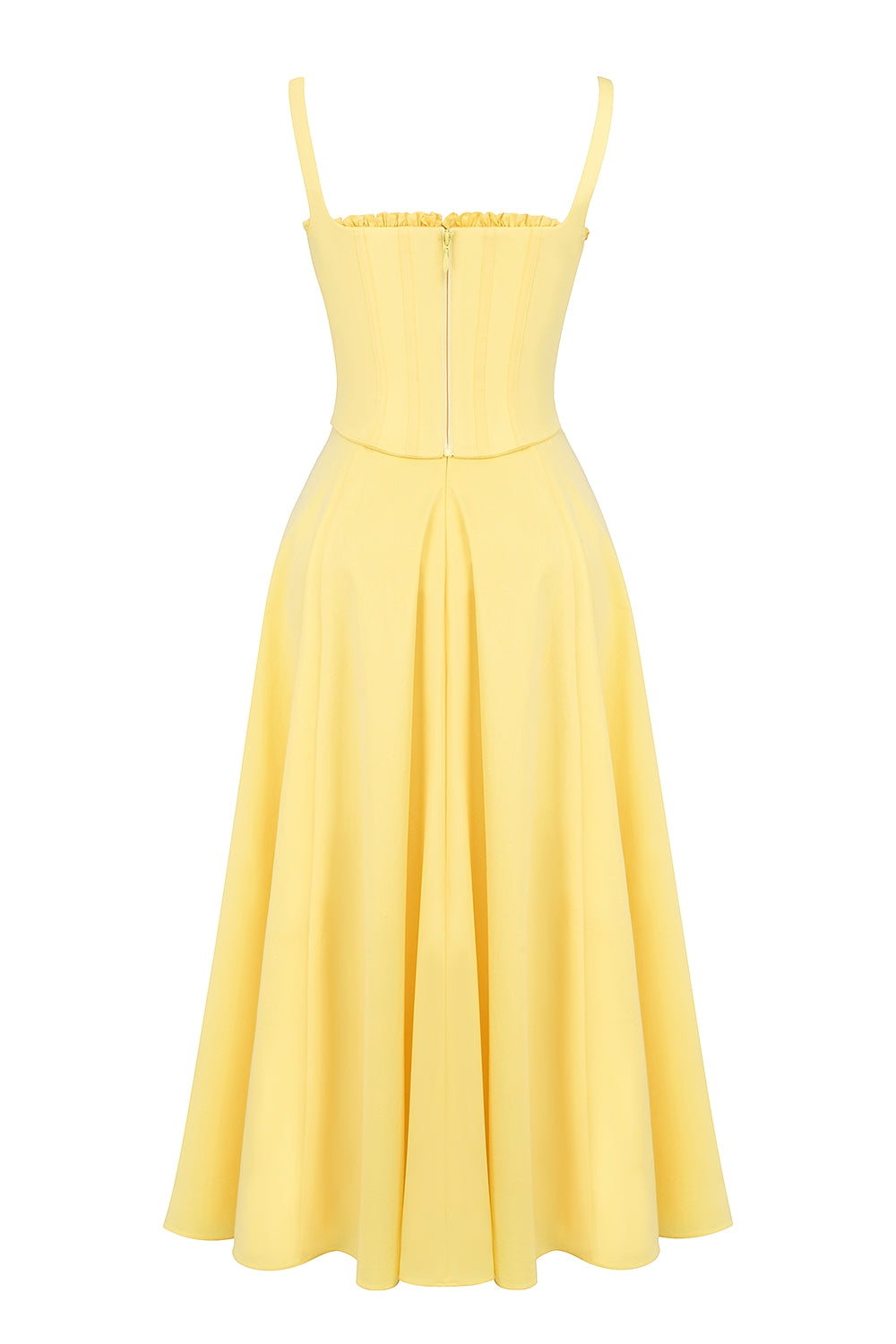 Clarabelle Midikleid Gelb – Core Gown Length Dress | FormaLuxe